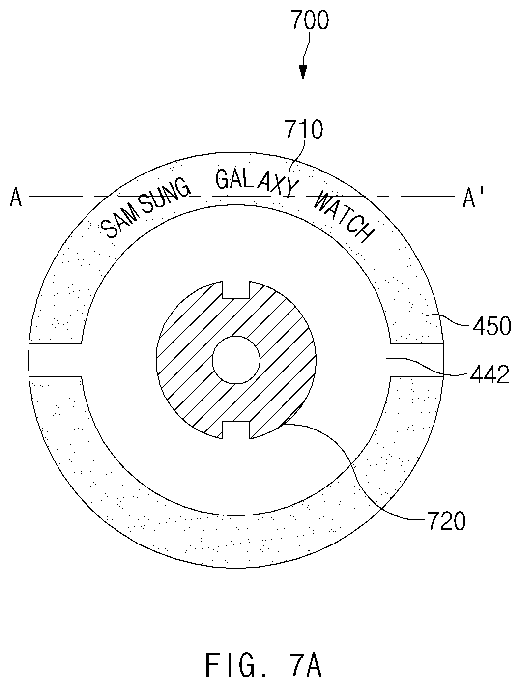 Patent US12496013 Figure 7 – Electronic device having electrode measuring biological signal