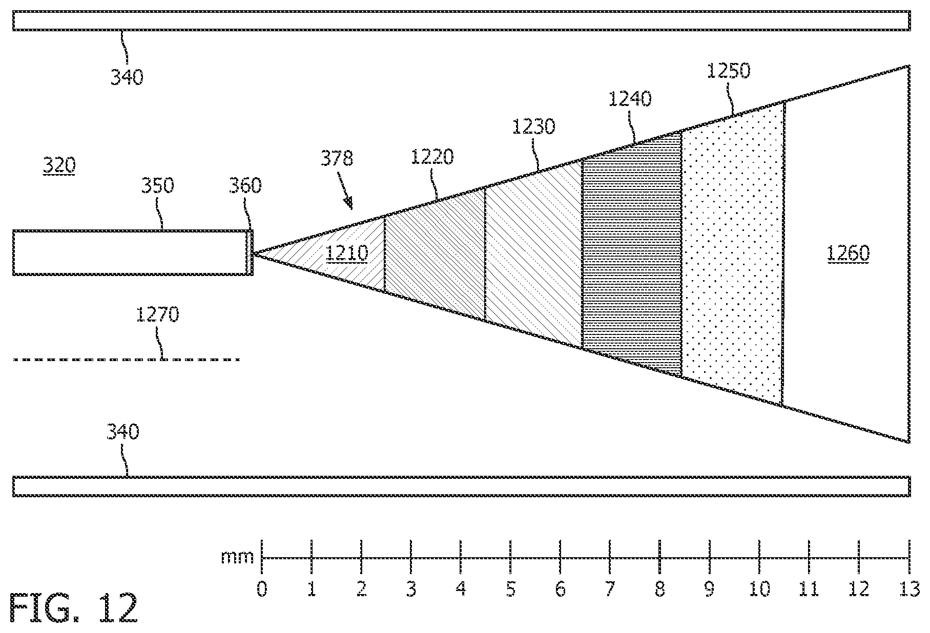 Patent US12496036 Figure 12 – Physiology sensing intraluminal device with positioning guidance and associated devices, systems, and methods