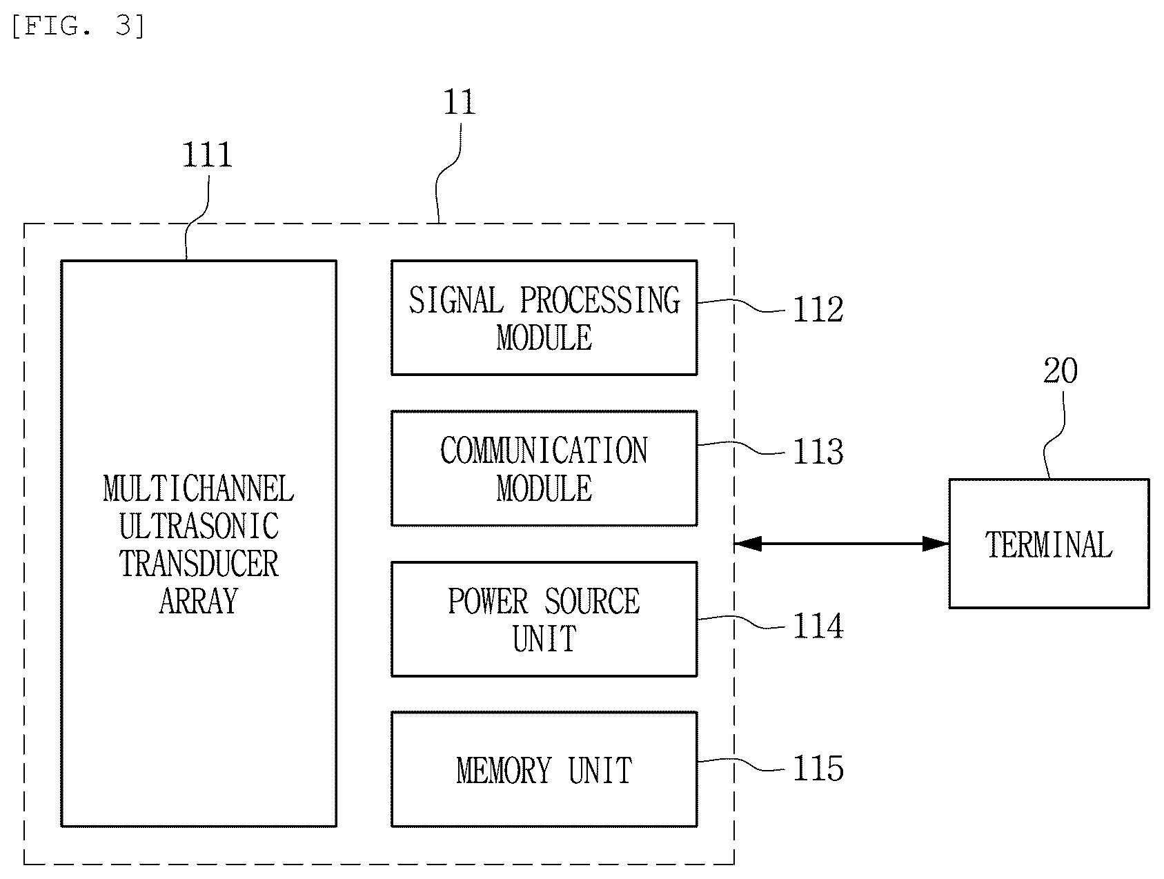 Patent US12496040 Figure 3 – Diagnosis system using attachable patch type ultrasonic transducer