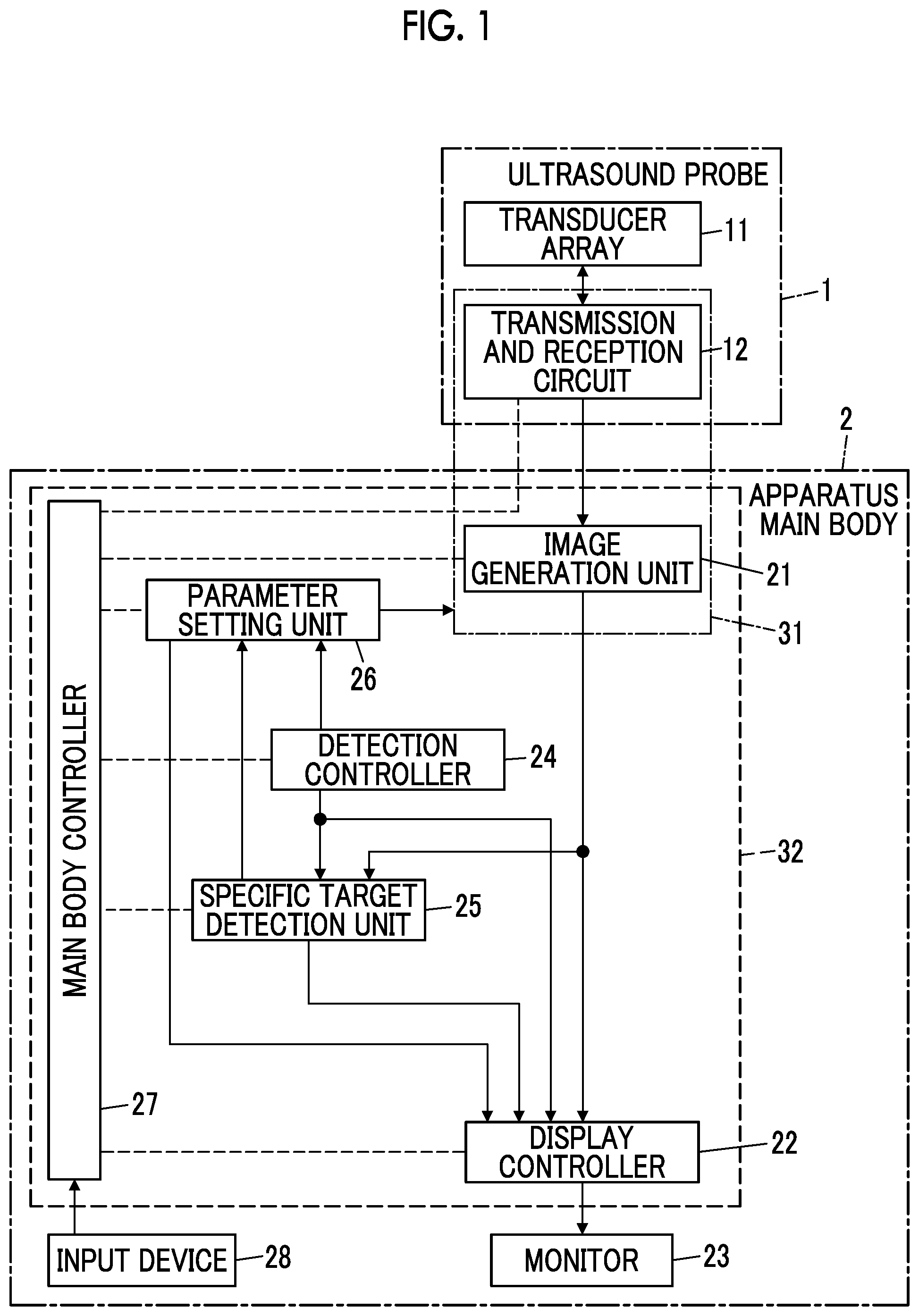 Patent US12496045 Figure 1 – Ultrasound diagnostic apparatus and control method of ultrasound diagnostic apparatus