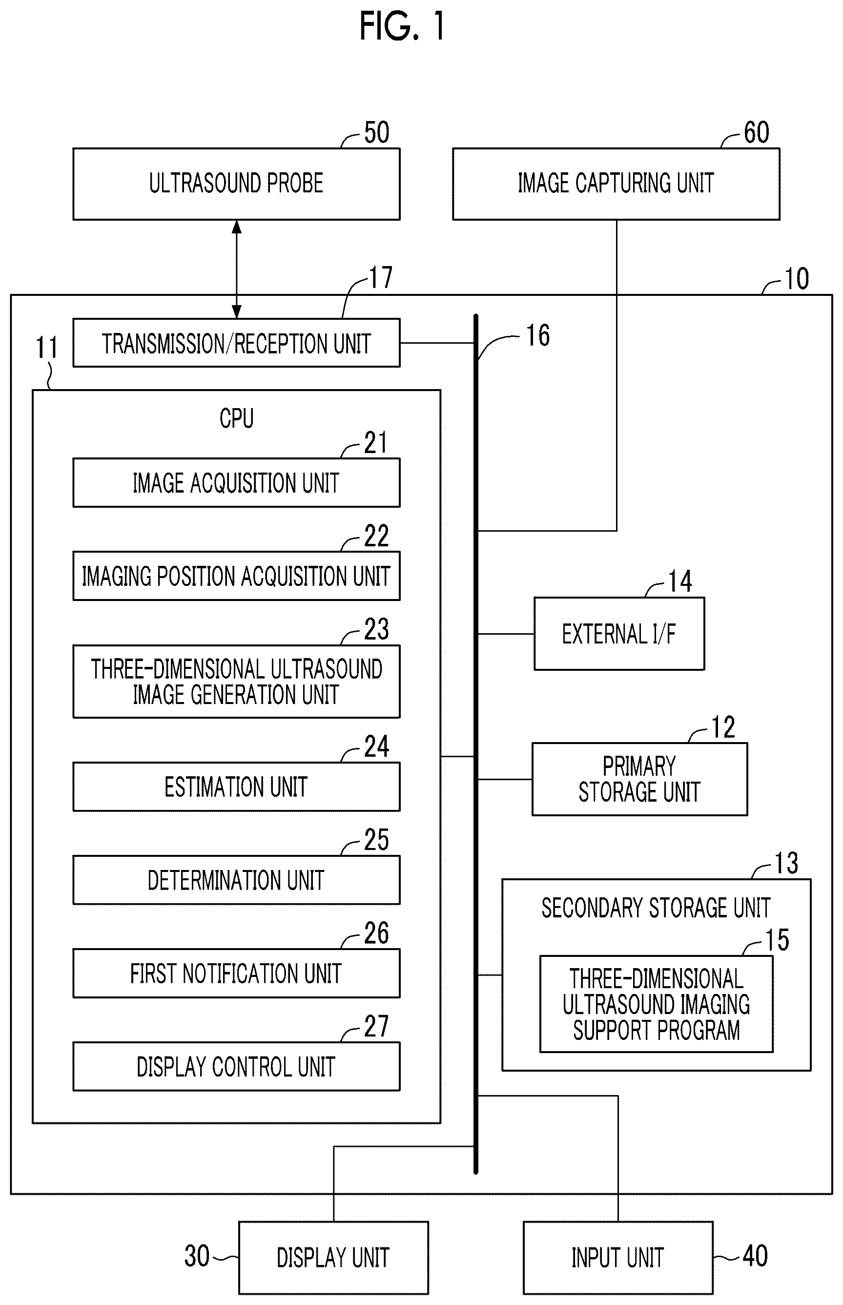 Patent US12496048 Figure 1 – Three-dimensional ultrasound imaging support apparatus, three-dimensional ultrasound imaging support method, and three-dimensional ultrasound imaging support program