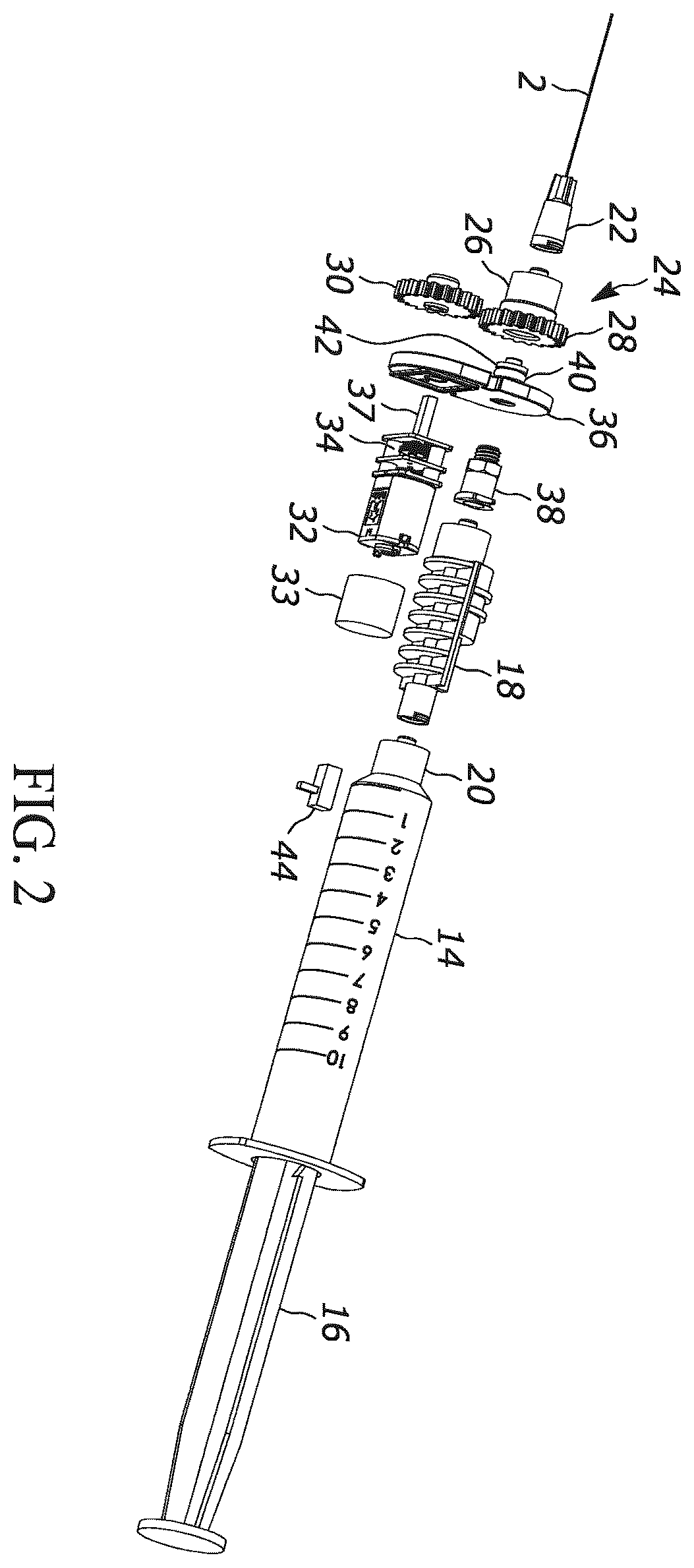 Patent US12496050 Figure 2 – Oscillating syringe system and needle