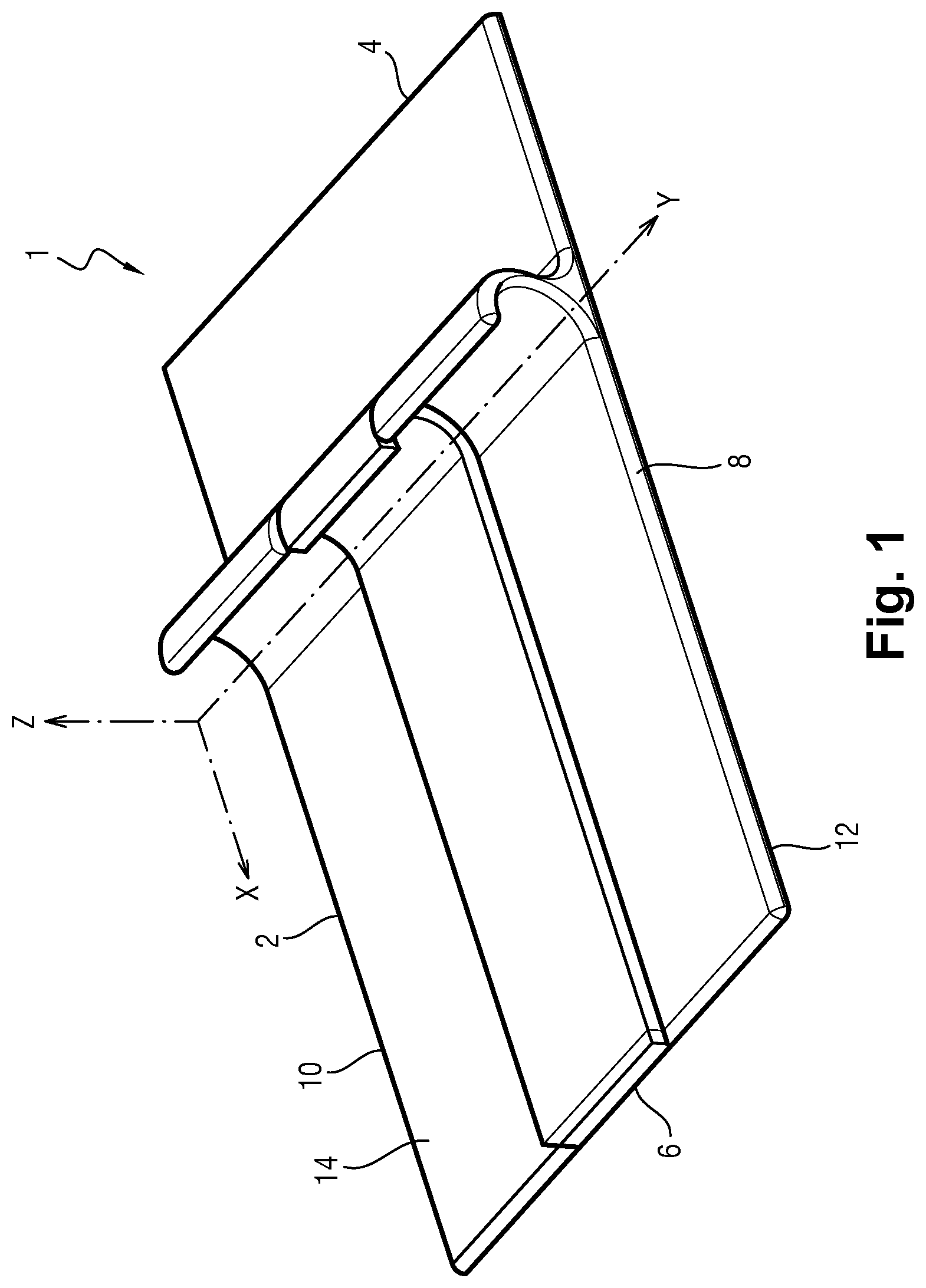 Patent US12496051 Figure 1 – Device for applying adhesive composition to biological tissue and/or prosthetic material