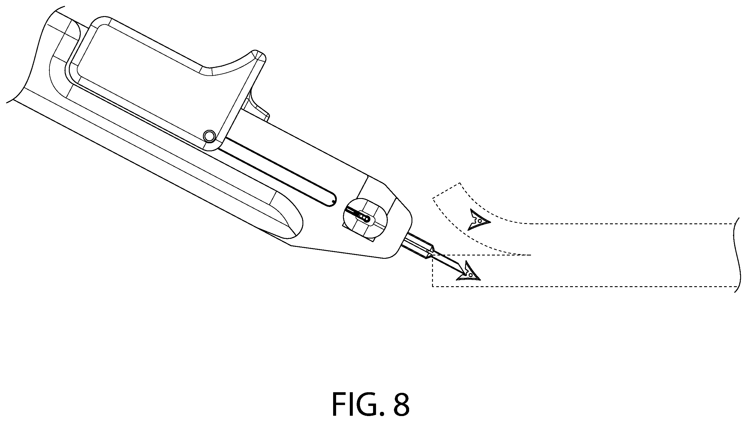 Patent US12496057 Figure 8 – Suture materials, suture placement devices and methods of suture placement and tissue approximation