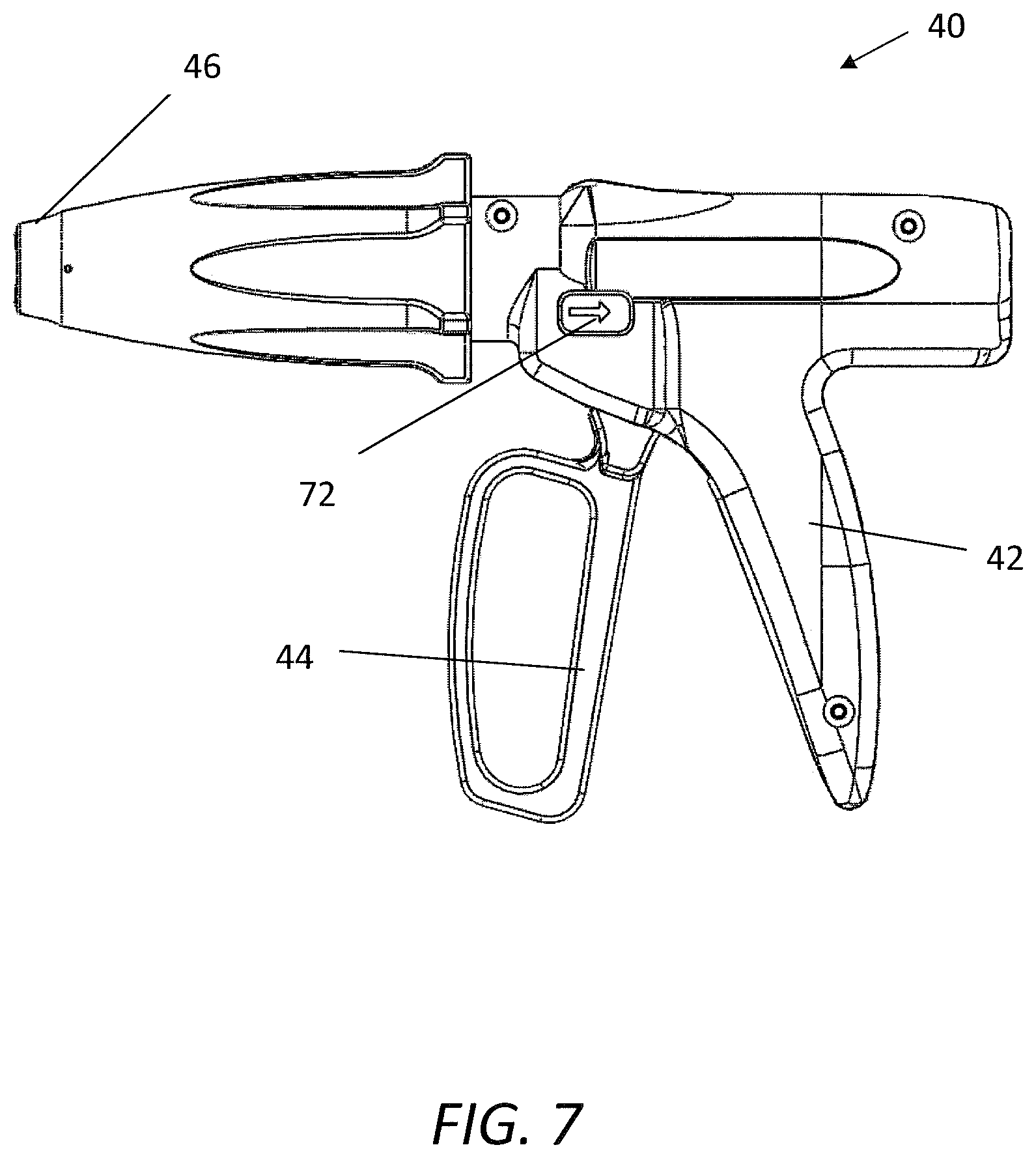 Patent US12496066 Figure 5 – Surgical stapler handle assembly having actuation mechanism with longitudinally rotatable shaft
