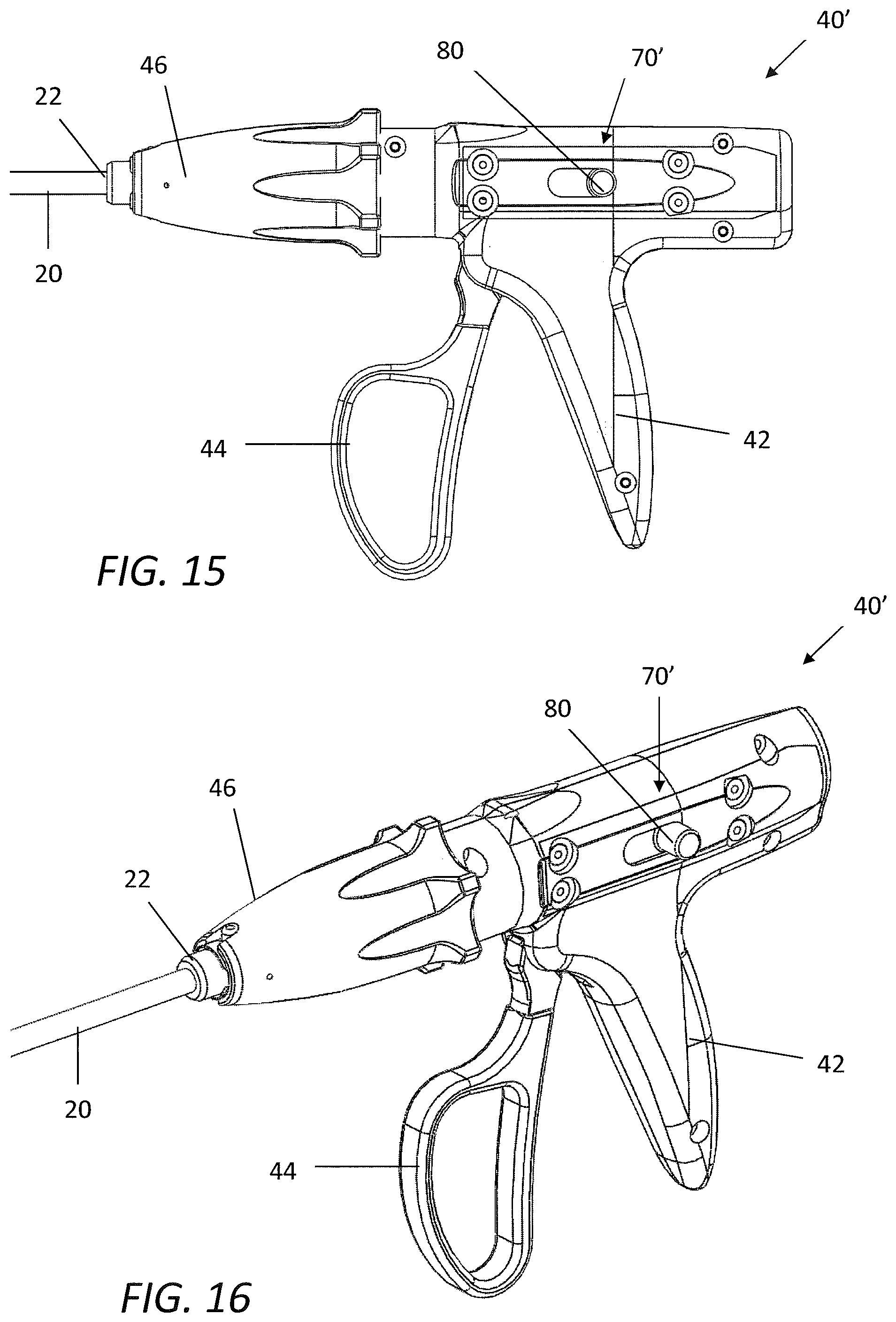 Patent US12496066 Figure 13 – Surgical stapler handle assembly having actuation mechanism with longitudinally rotatable shaft