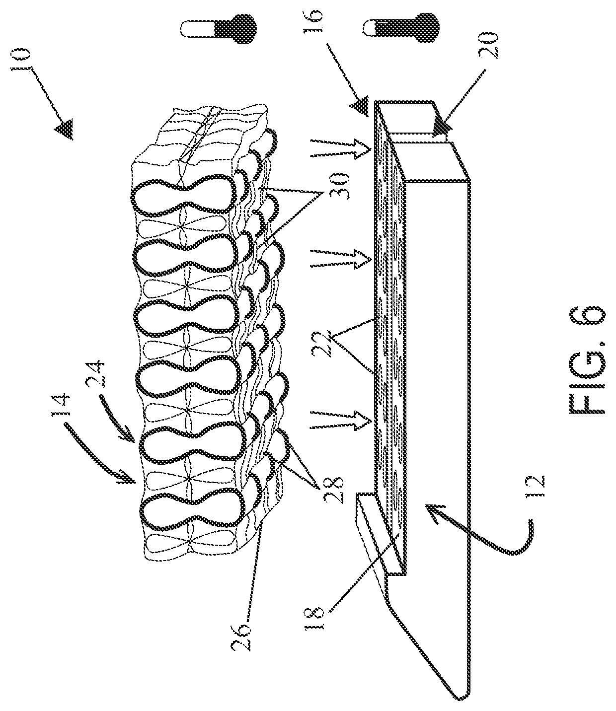 Patent US12496067 Figure 4 – Implantable adjunct with density gradients