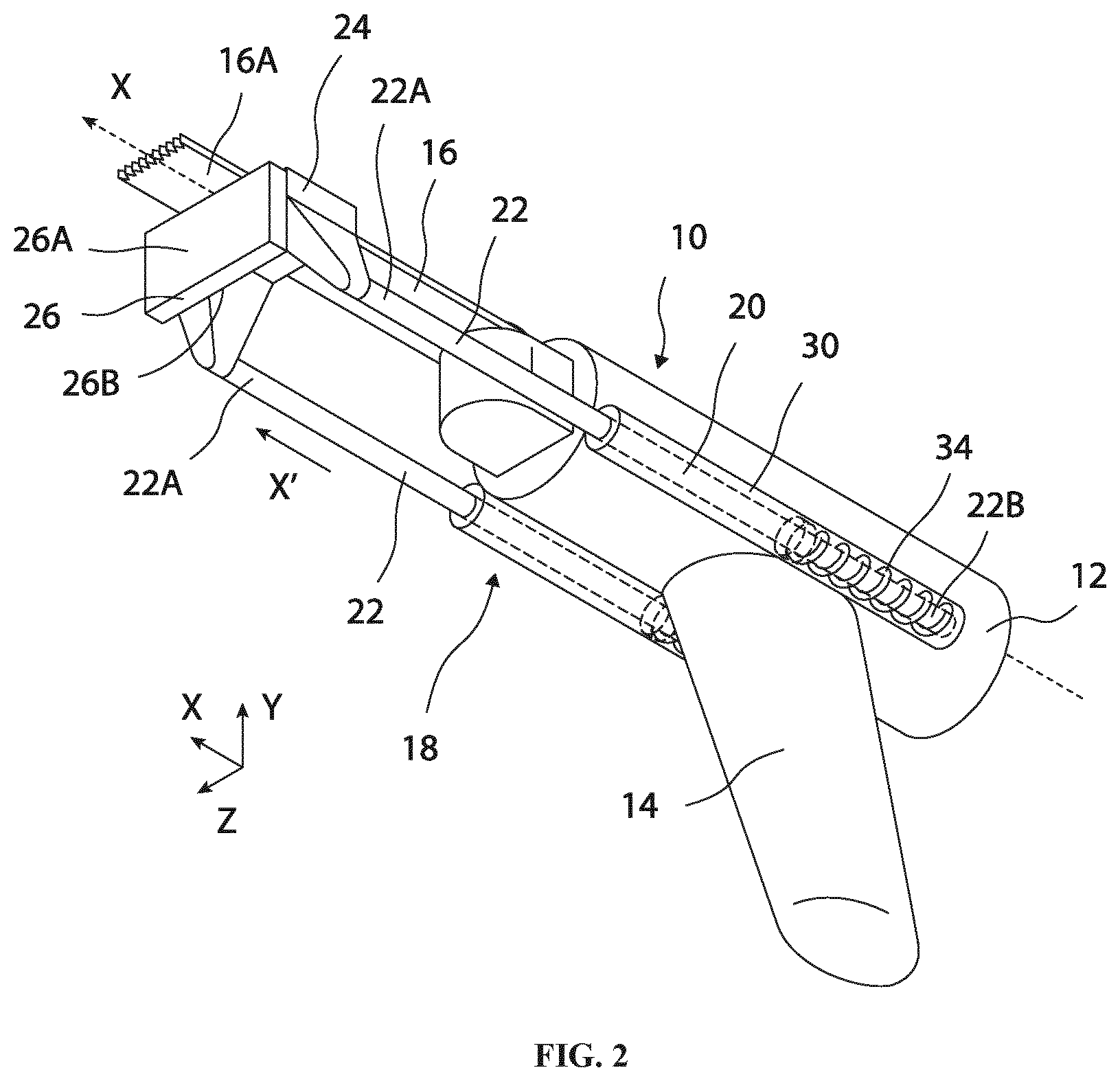 Patent US12496070 Figure 2 – Retractable cutting guide