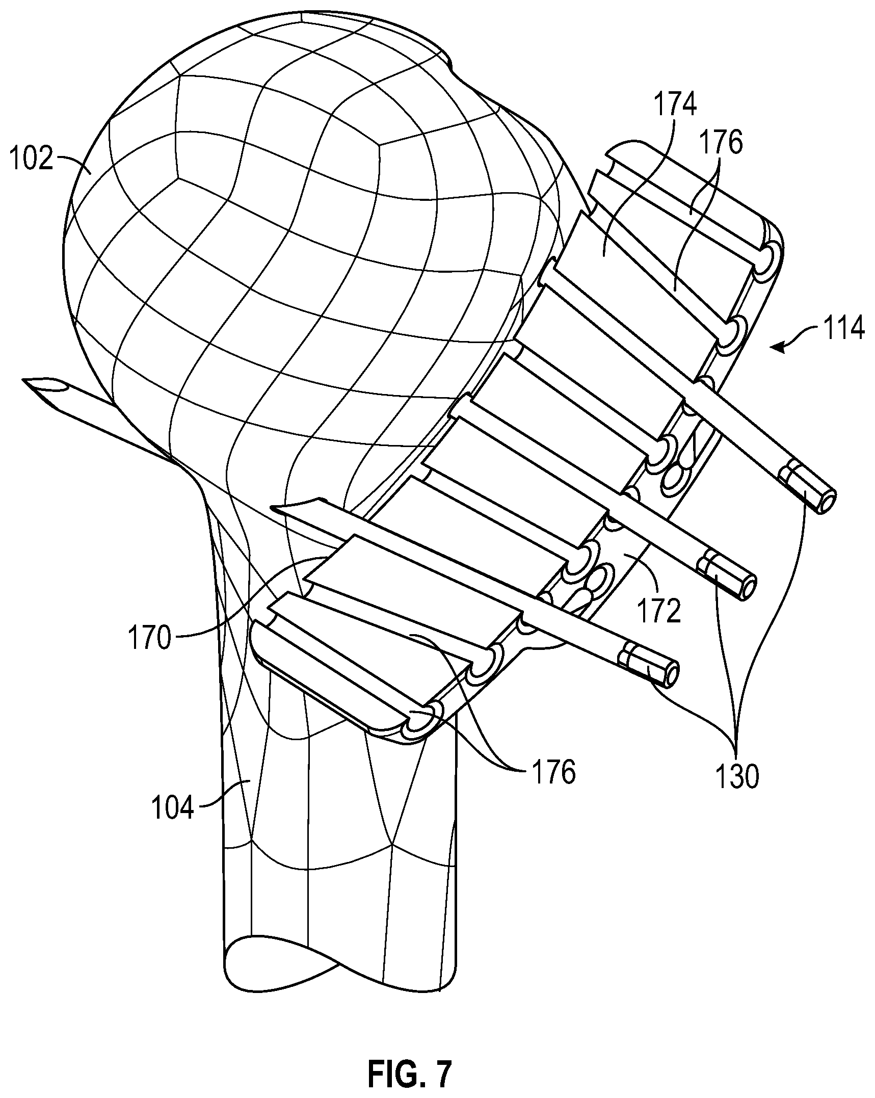 Patent US12496074 Figure 8 – Instruments and systems including a humeral cut guide assembly for an orthopedic shoulder replacement