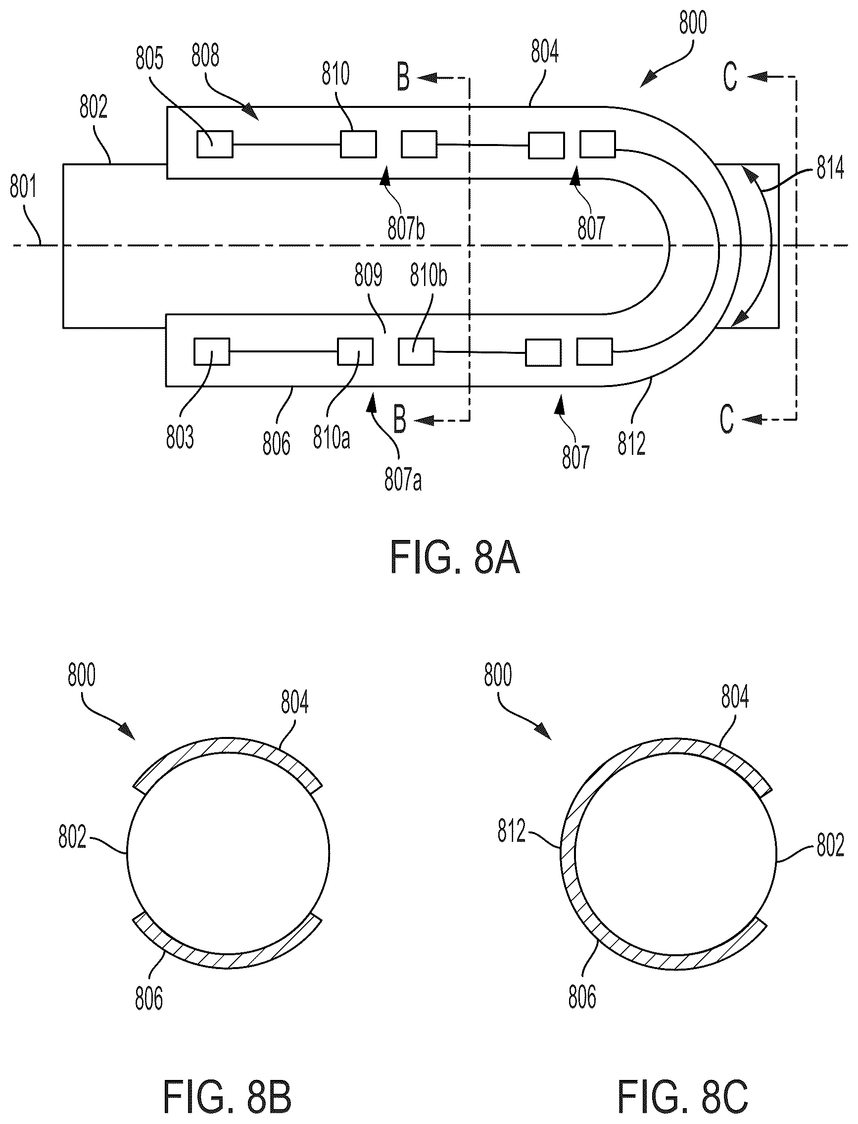 Patent US12496078 Figure 7 – Lithotripsy catheters having electrodes formed in metallization layers