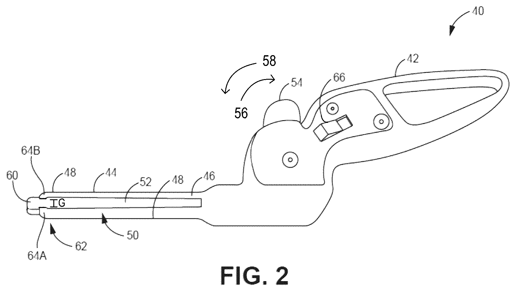 Patent US12496084 Figure 2 – Tunneling and insertion tool for implantable medical device