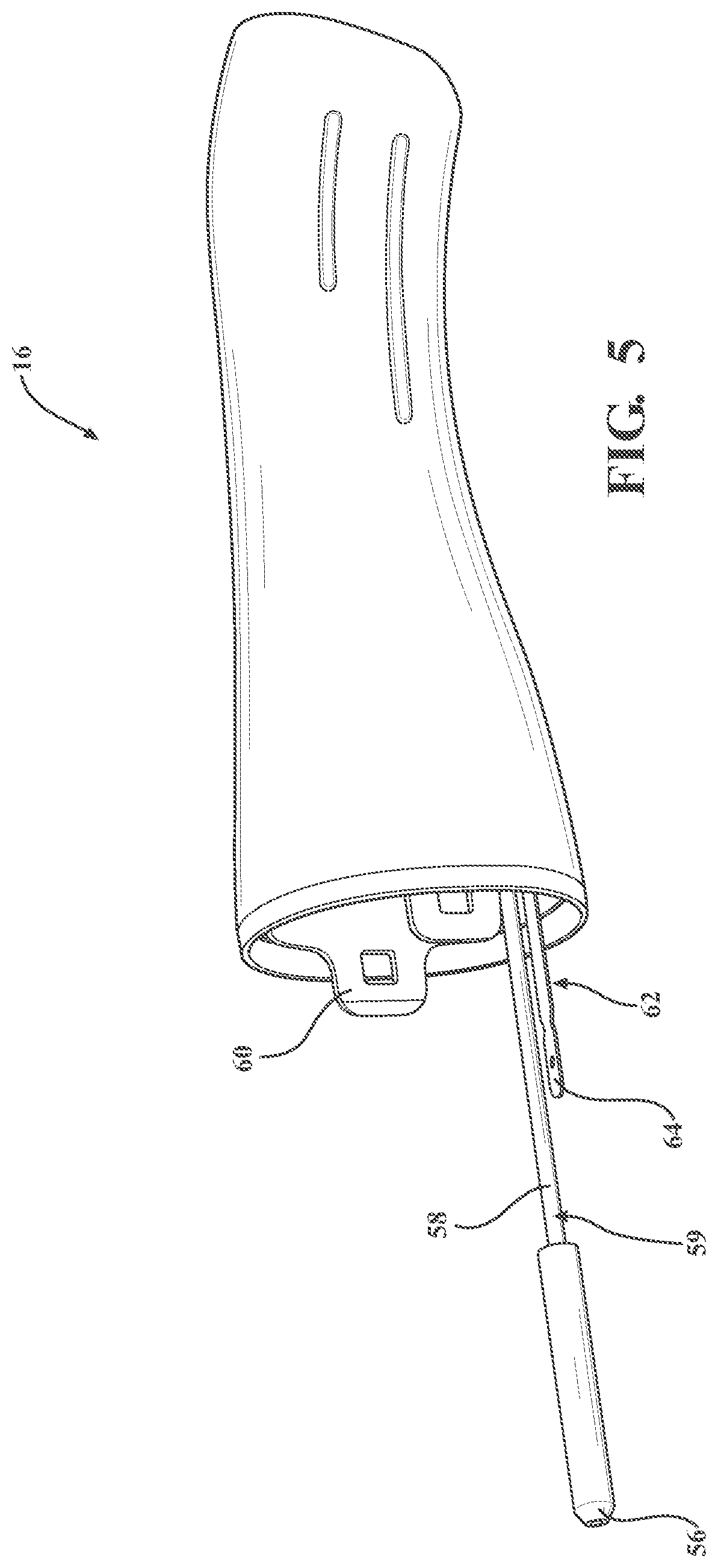 Patent US12496086 Figure 4 – Ultrasonic surgical handpiece assembly