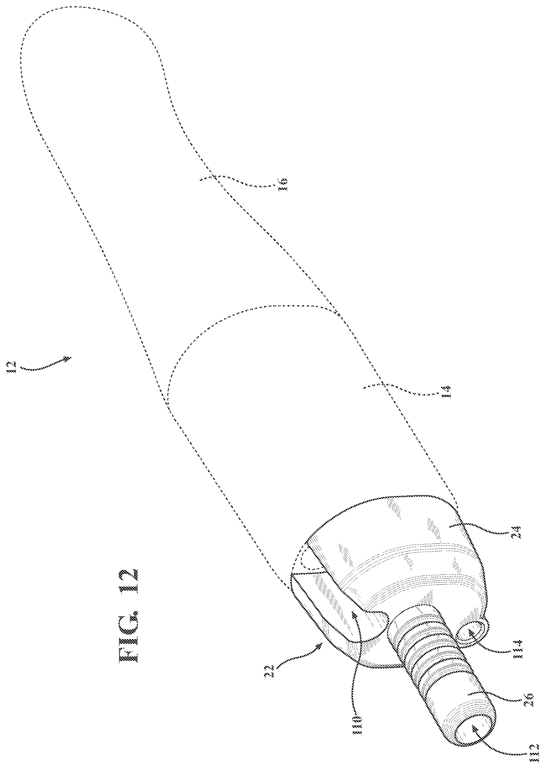 Patent US12496086 Figure 10 – Ultrasonic surgical handpiece assembly
