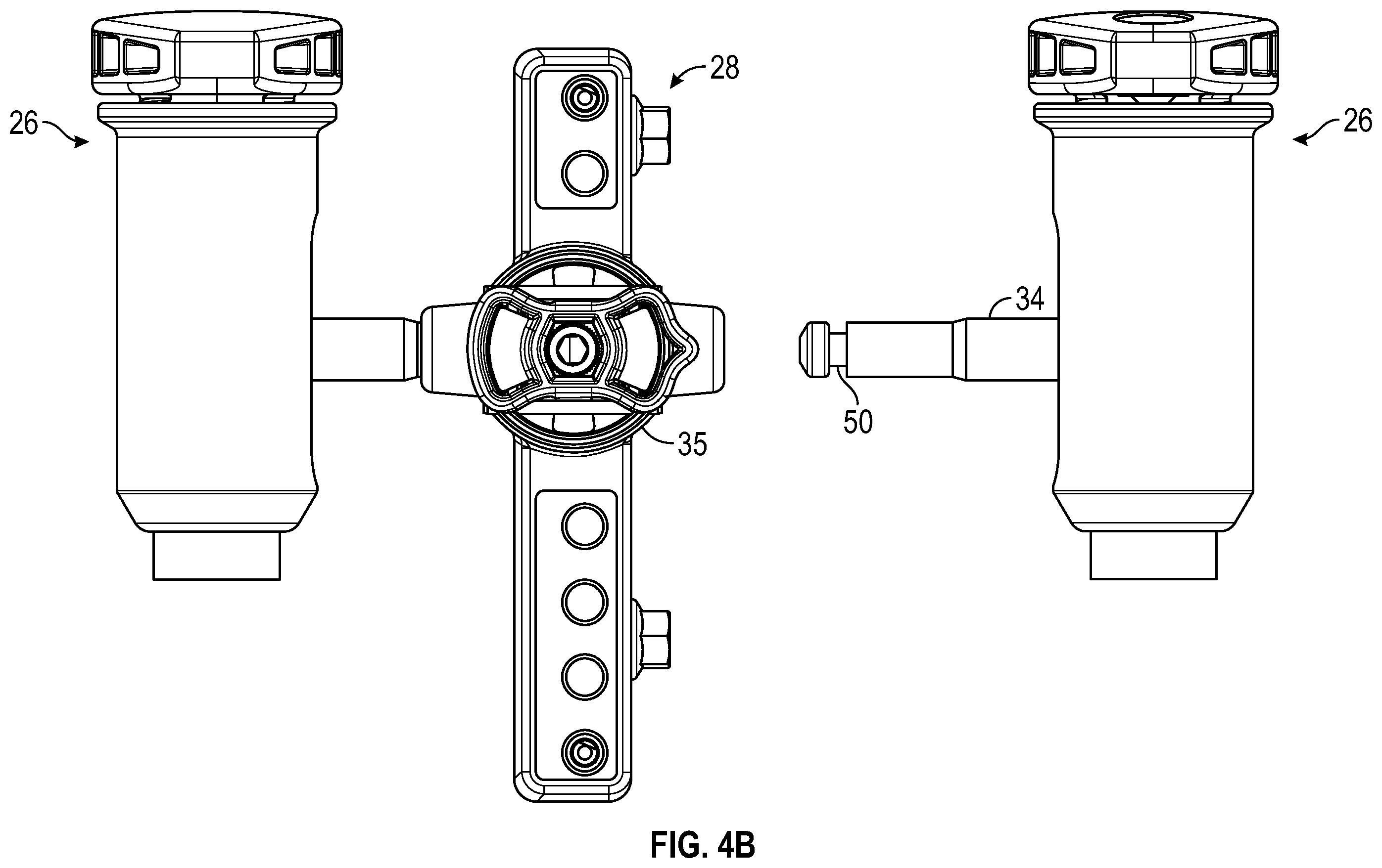 Patent US12496098 Figure 5 – Bone fixator with removable portion