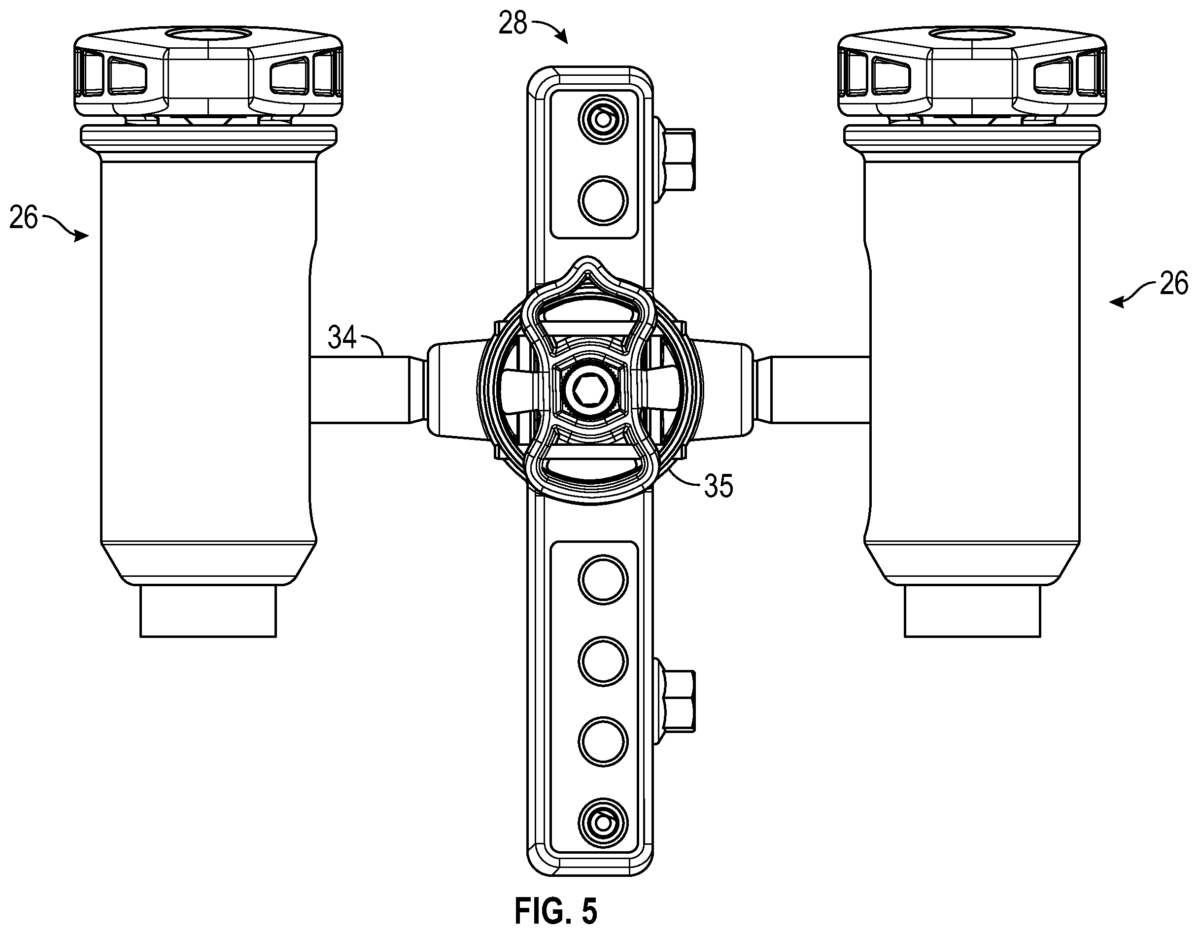 Patent US12496098 Figure 6 – Bone fixator with removable portion