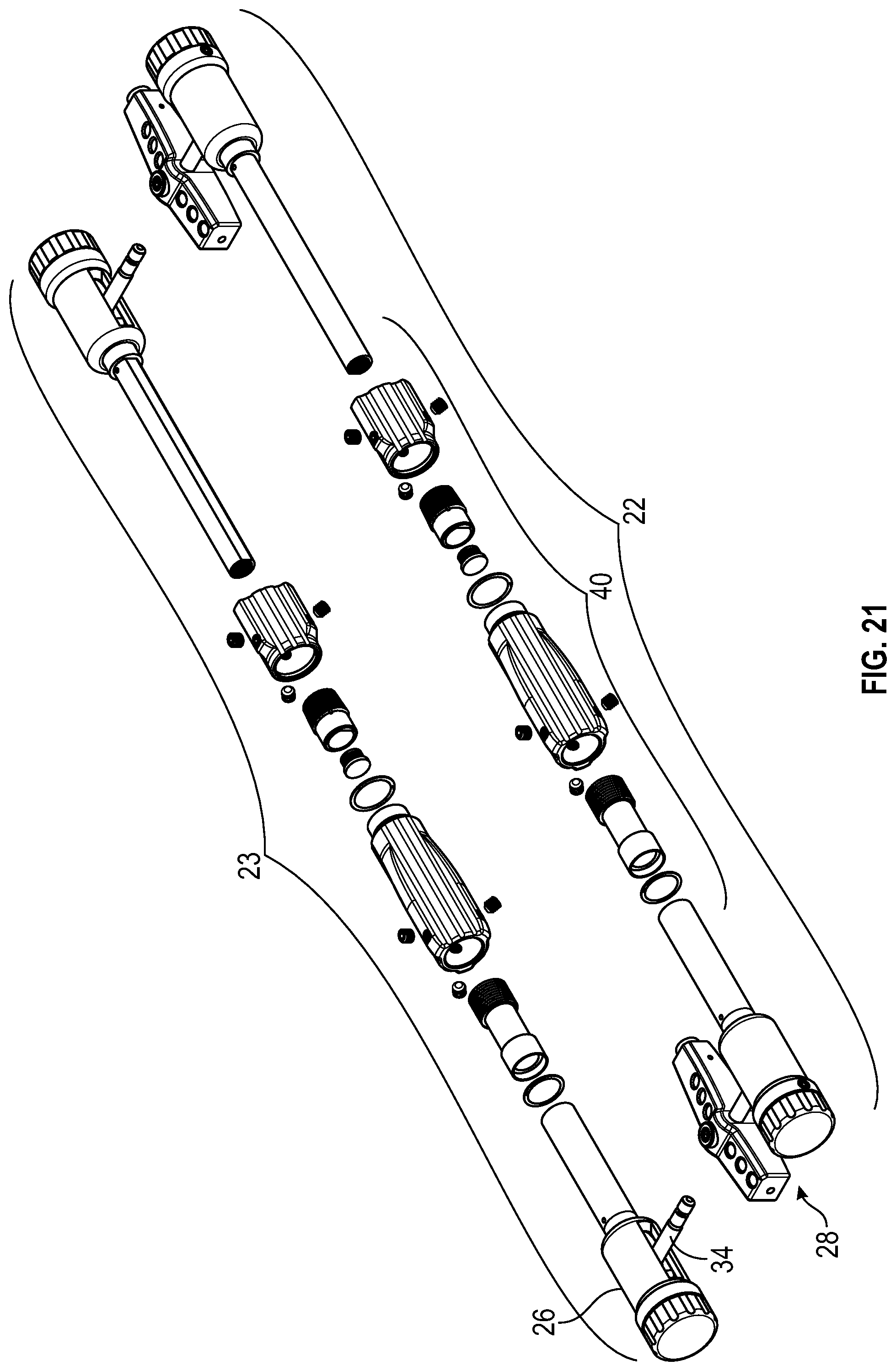 Patent US12496098 Figure 19 – Bone fixator with removable portion