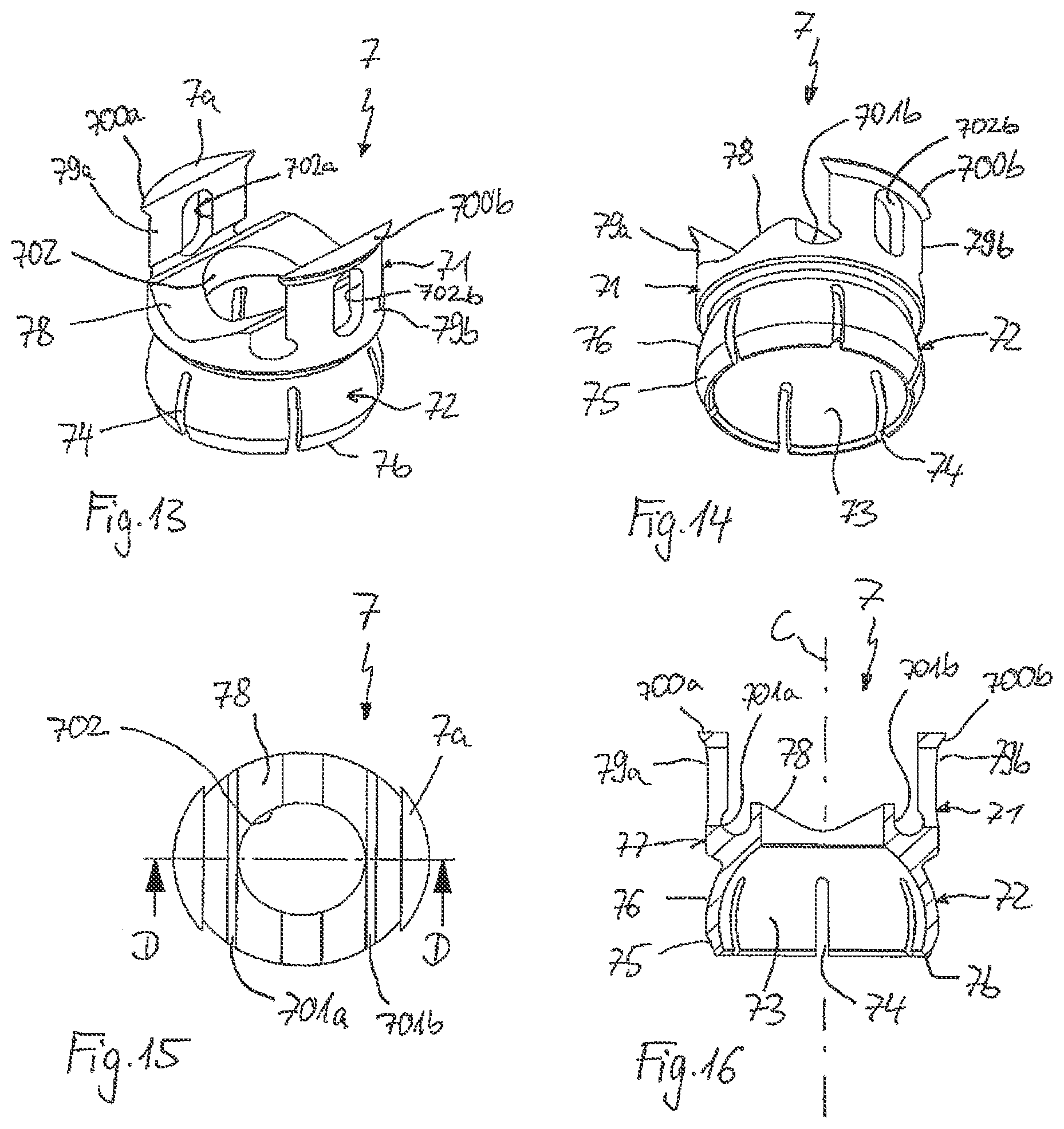 Patent US12496099 Figure 6 – Polyaxial bone anchoring device and system including an instrument and a polyaxial bone anchoring device