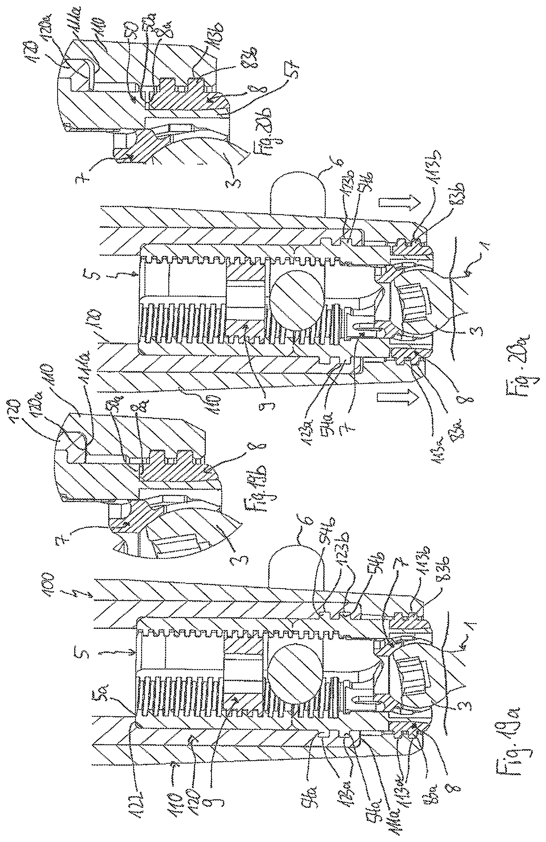 Patent US12496099 Figure 9 – Polyaxial bone anchoring device and system including an instrument and a polyaxial bone anchoring device
