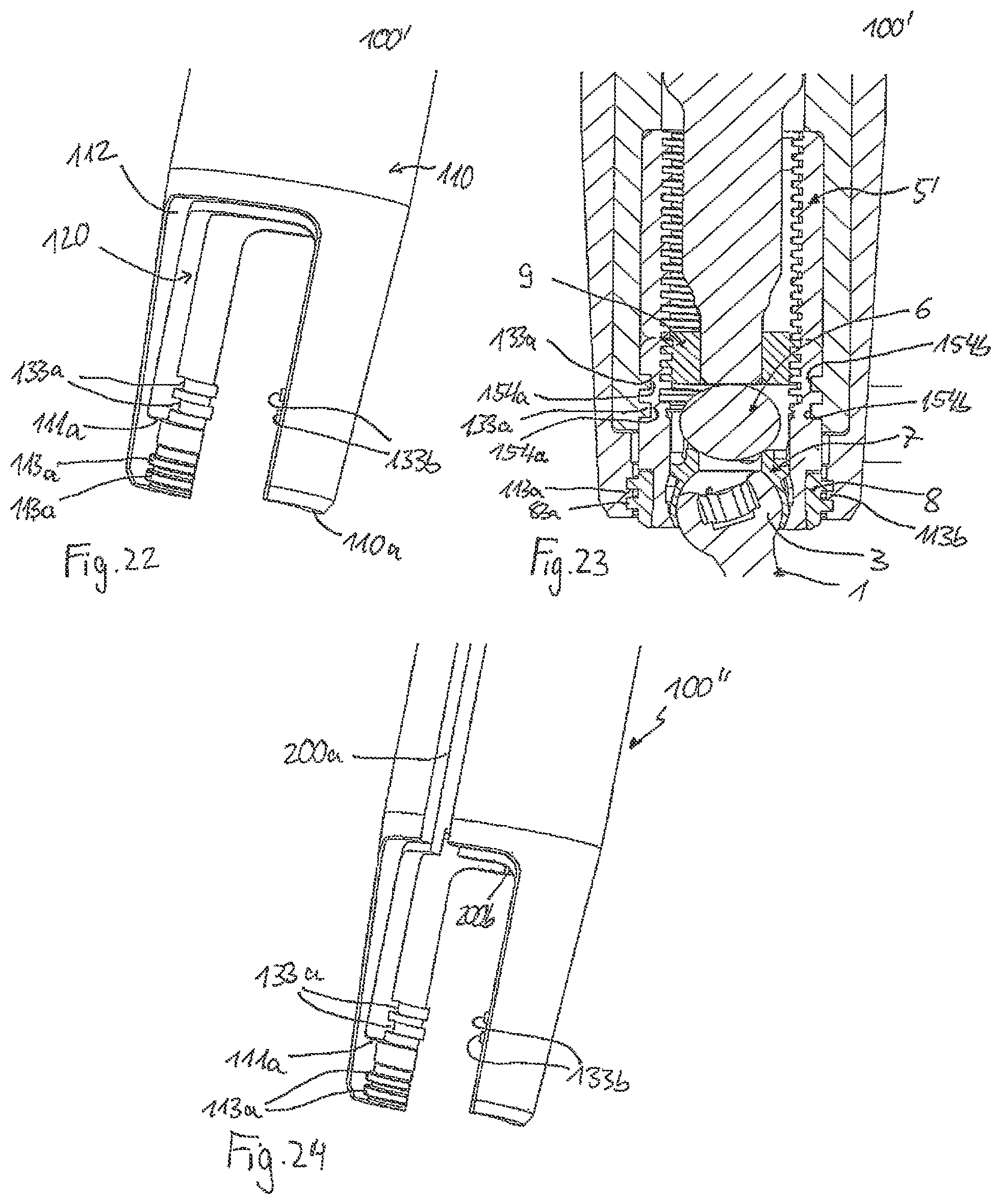 Patent US12496099 Figure 11 – Polyaxial bone anchoring device and system including an instrument and a polyaxial bone anchoring device