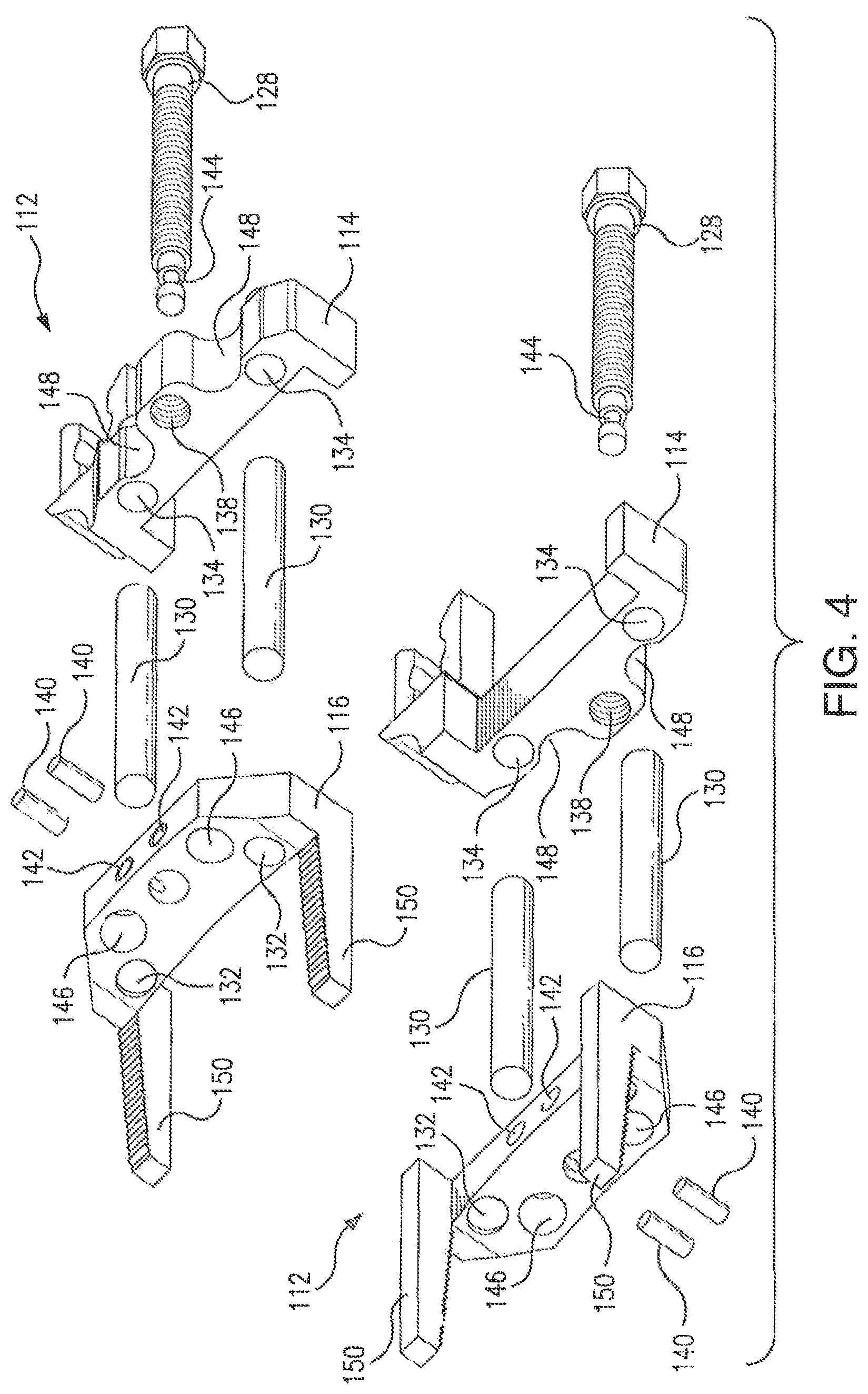 Patent US12496102 Figure 3 – Translational instrumentation for spondylolisthesis and scoliosis reduction