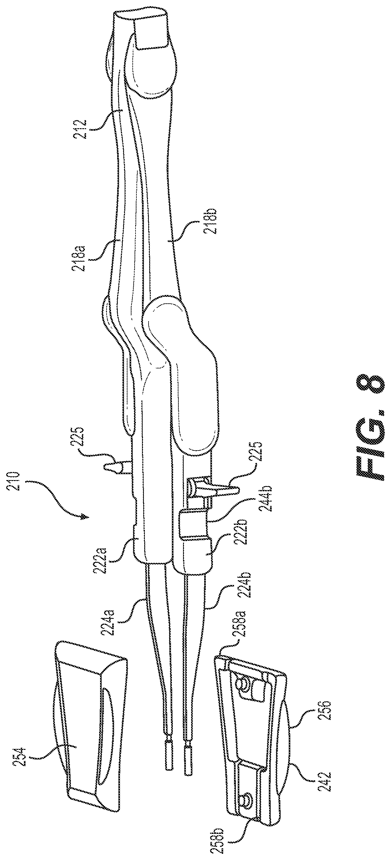 Patent US12496118 Figure 8 – Forceps having removable tips