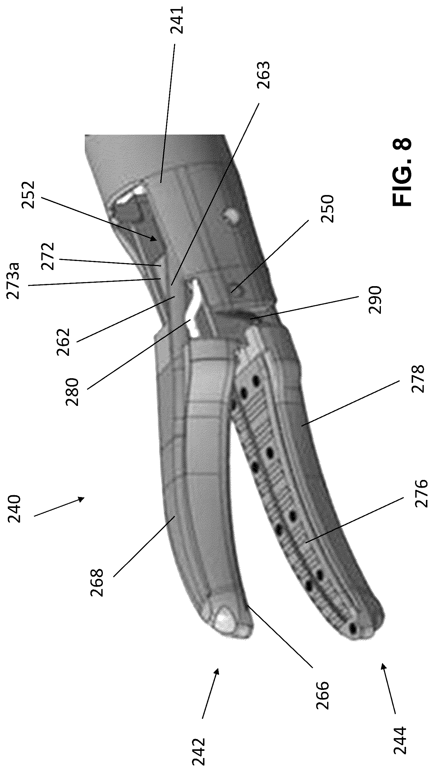 Patent US12496119 Figure 9 – Jaw member, end effector assembly, and method of manufacturing a jaw member of an electrosurgical instrument