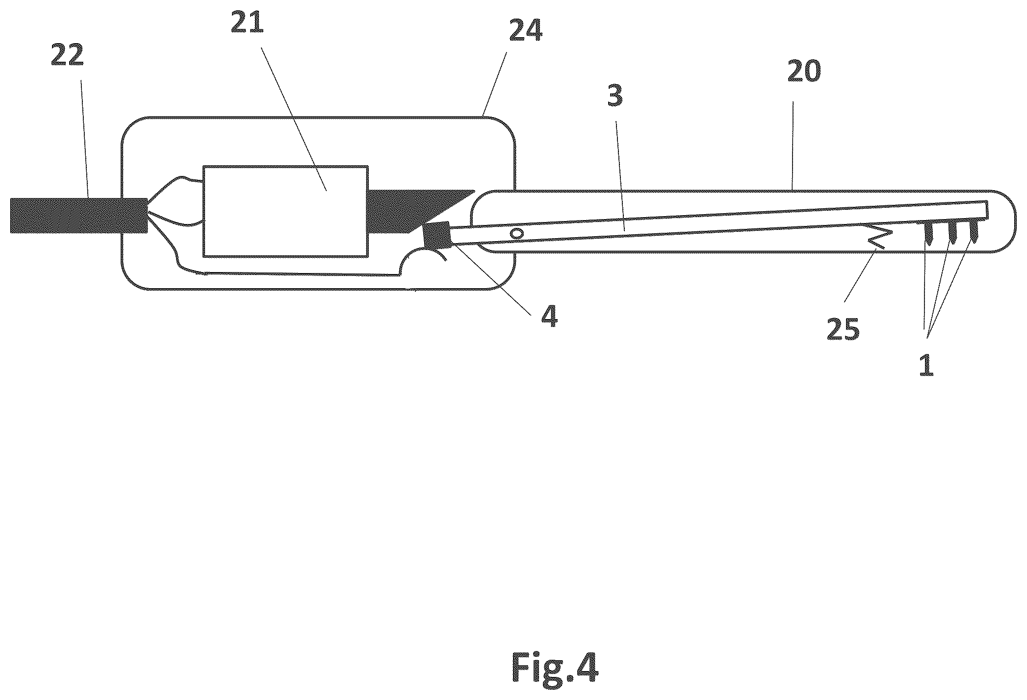Patent US12496121 Figure 4 – RF fractional device for treatment at different tissue depths