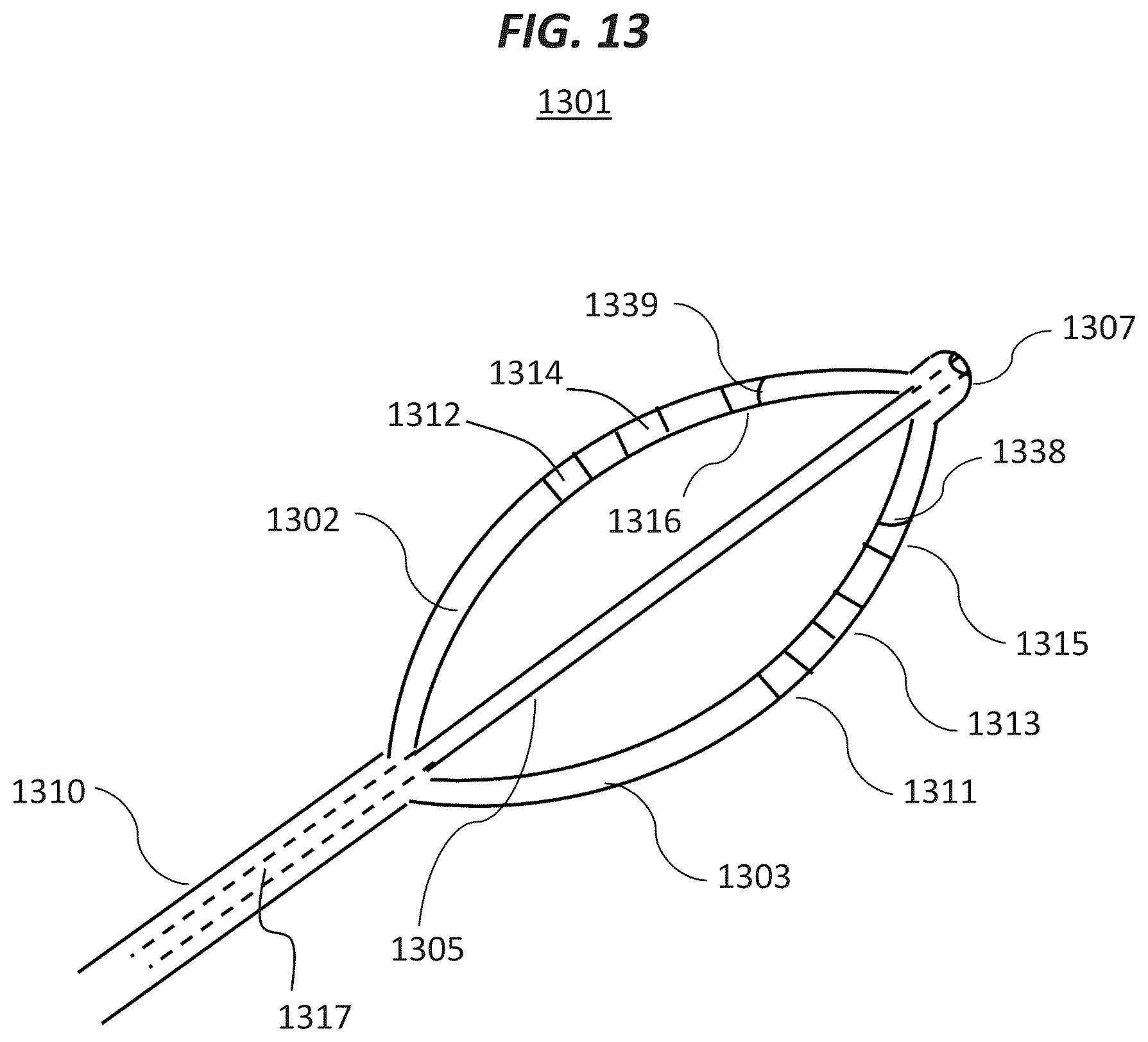Patent US12496123 Figure 13 – Contoured electrodes for pulsed electric field ablation, and systems, devices, and methods thereof