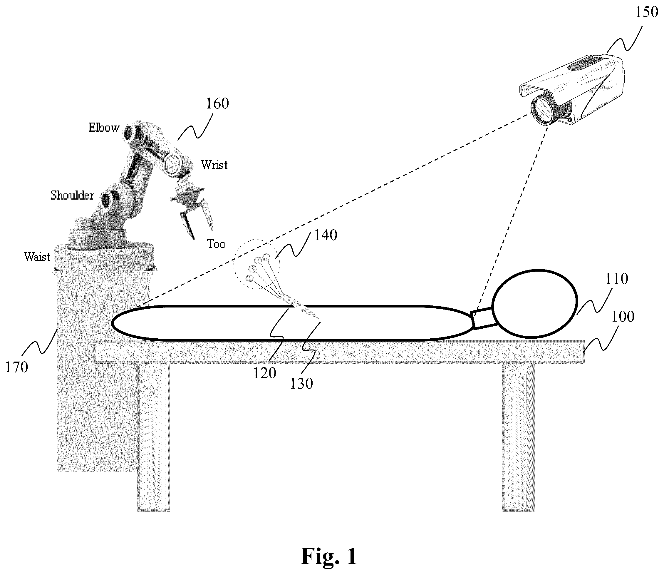 Patent US12496149 Figure 1 – System and method for automated simultaneous trocar and robot base location determination
