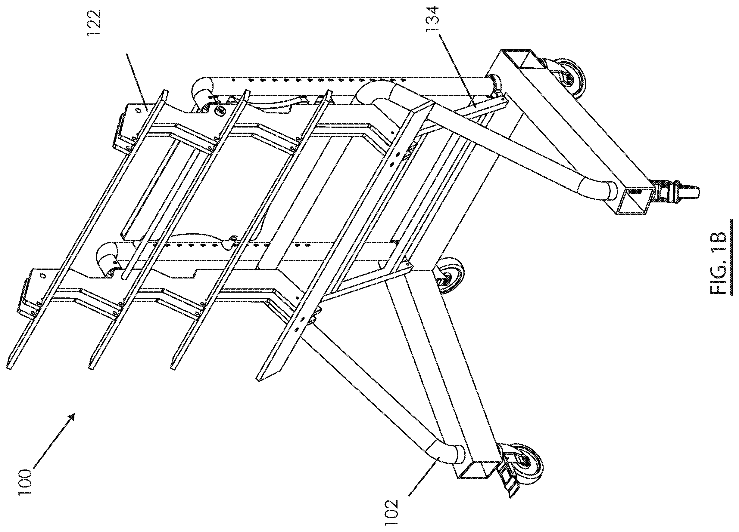 Patent US12496159 Figure 2 – Cantilever organizational rack system for supporting surgical instrumentation