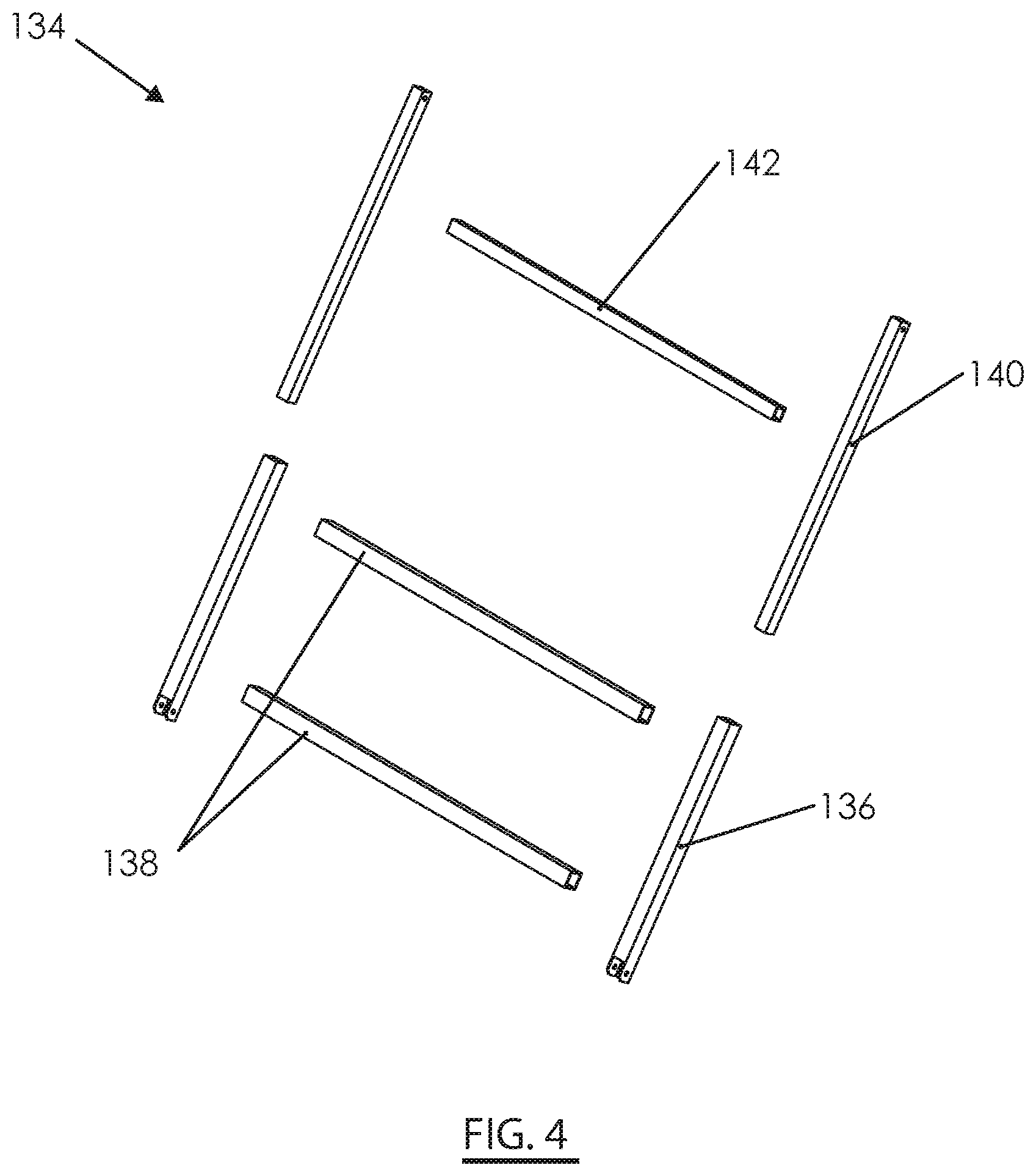 Patent US12496159 Figure 5 – Cantilever organizational rack system for supporting surgical instrumentation