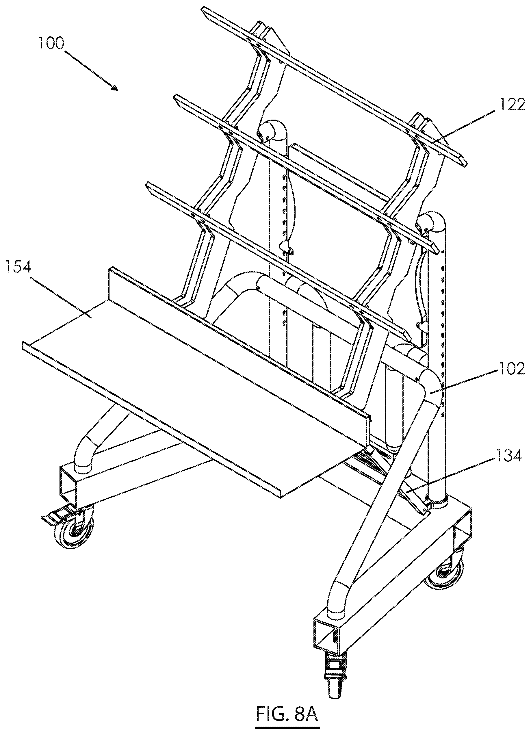 Patent US12496159 Figure 10 – Cantilever organizational rack system for supporting surgical instrumentation