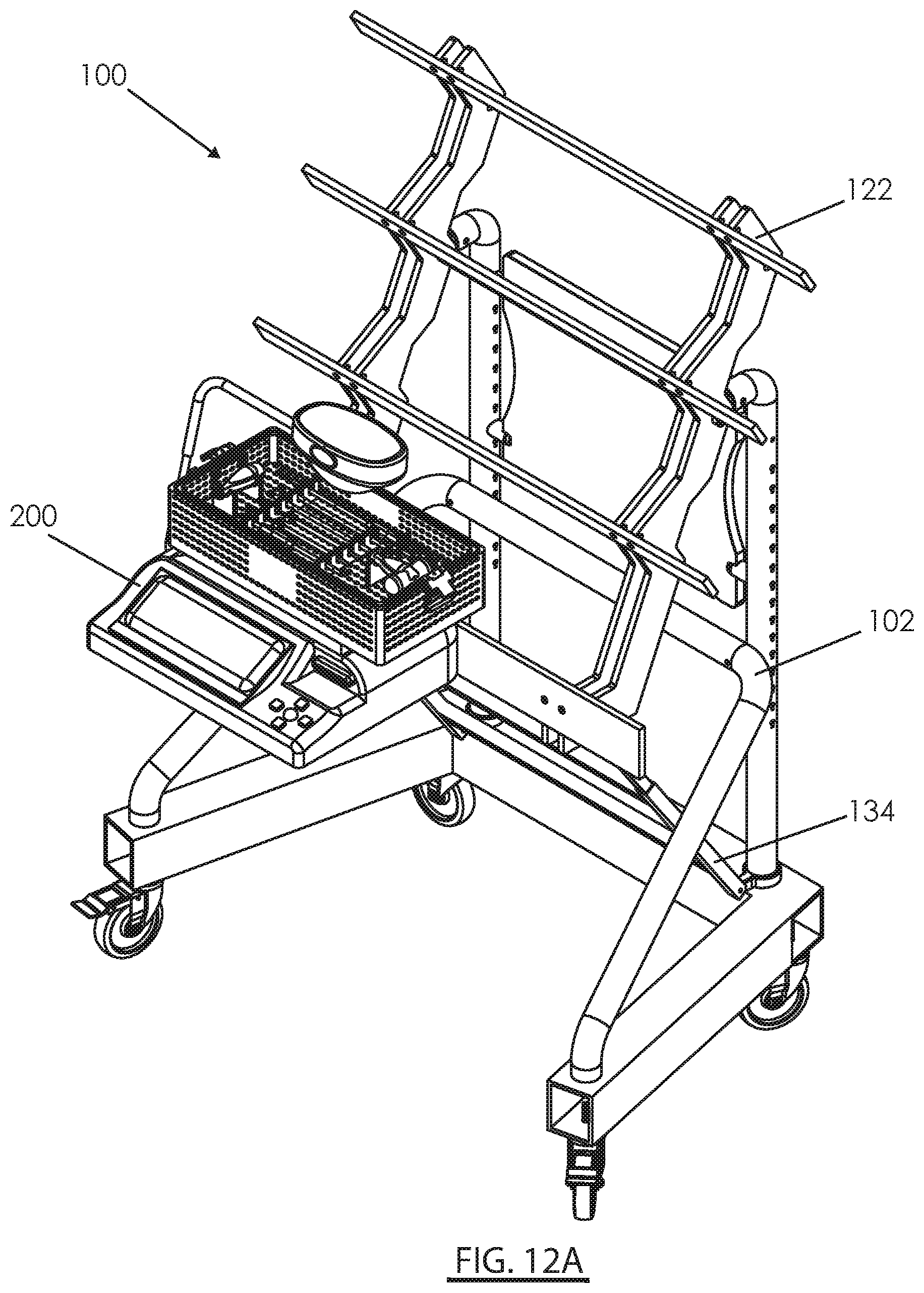 Patent US12496159 Figure 15 – Cantilever organizational rack system for supporting surgical instrumentation