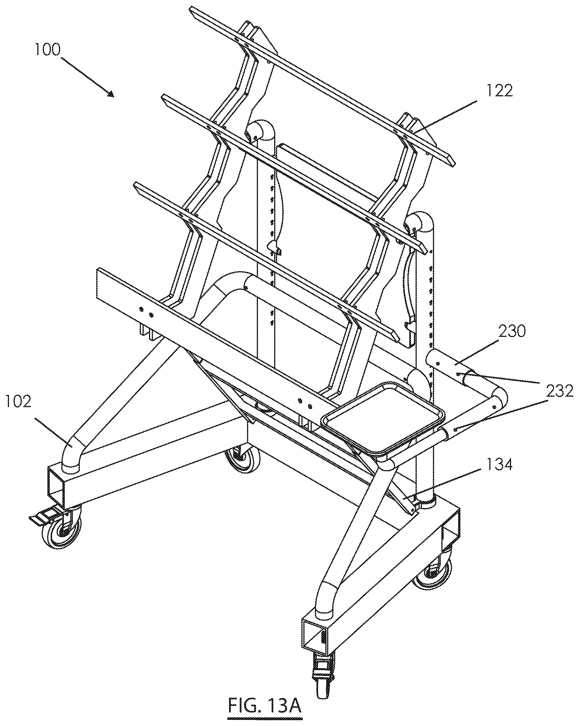 Patent US12496159 Figure 17 – Cantilever organizational rack system for supporting surgical instrumentation