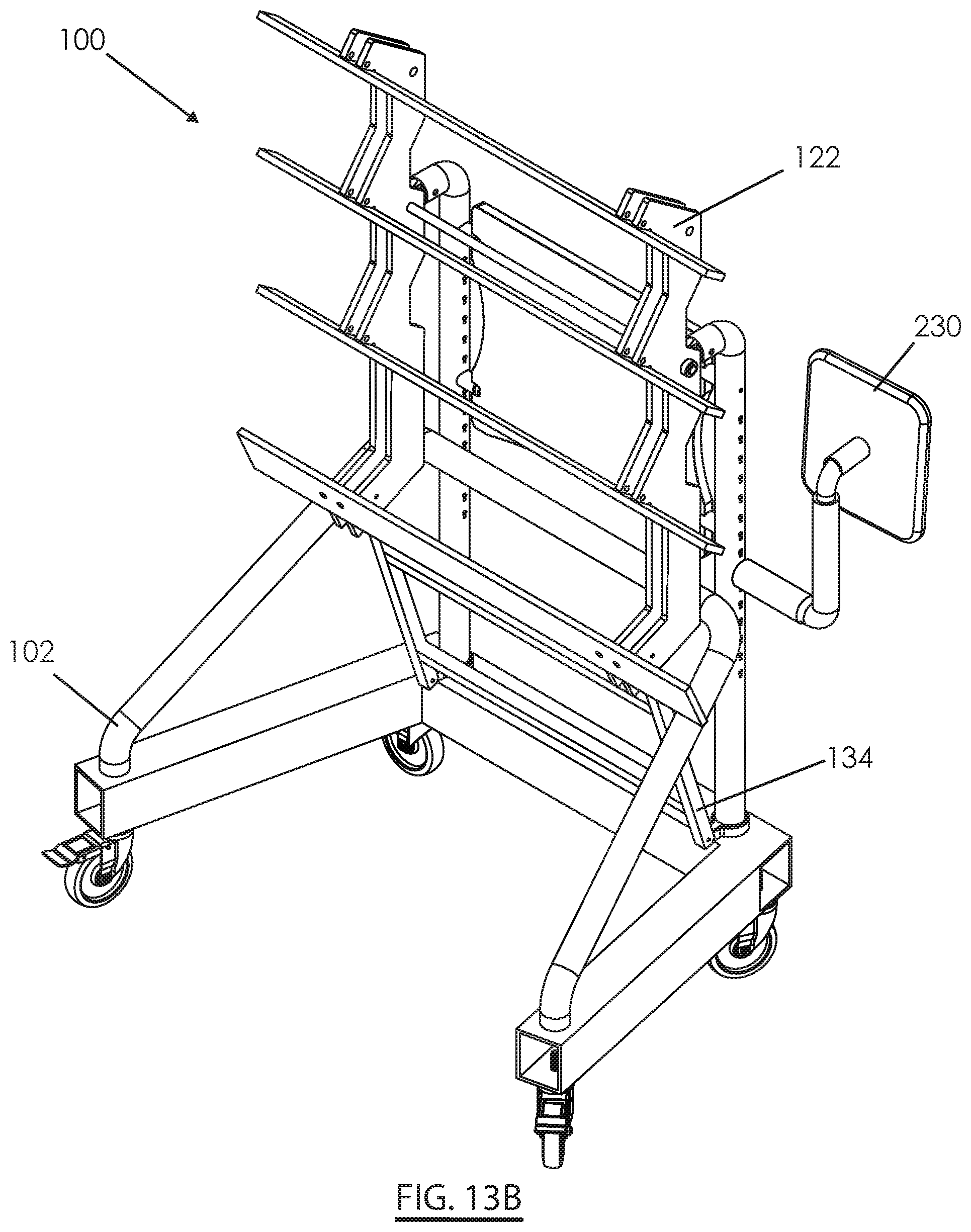 Patent US12496159 Figure 18 – Cantilever organizational rack system for supporting surgical instrumentation