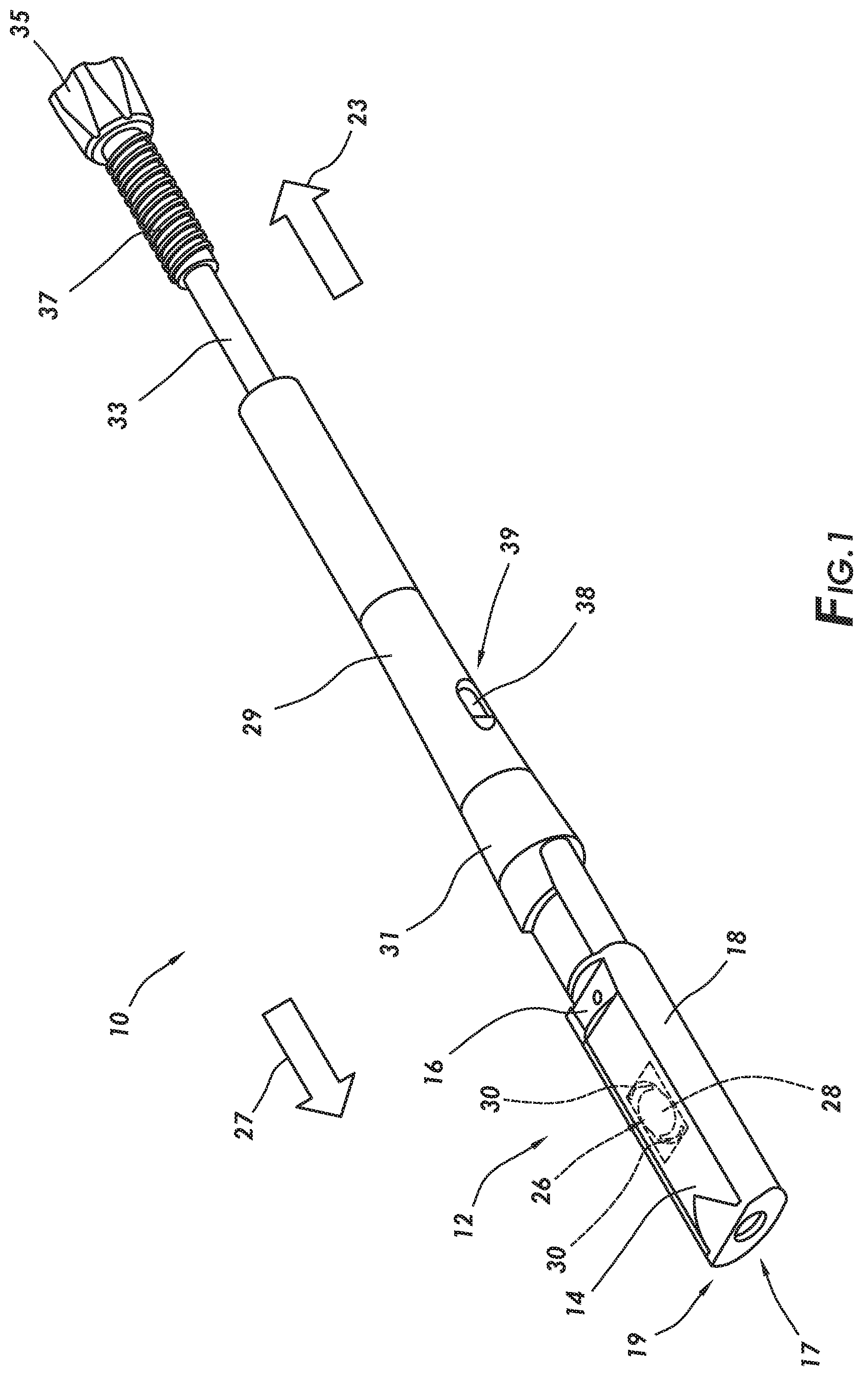 Patent US12496188 Figure 1 – Retractable cap actuation for an intraocular lens cartridge