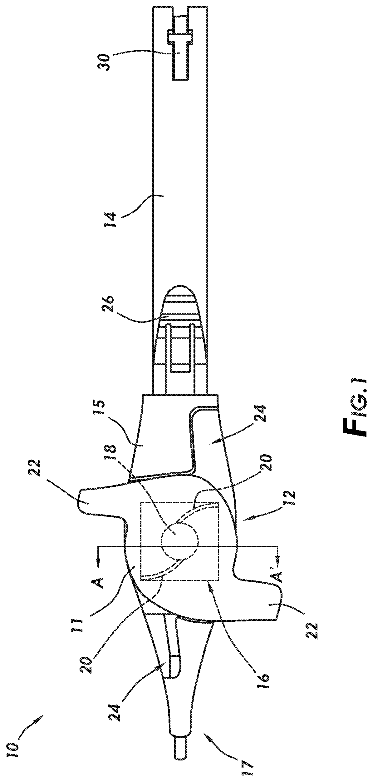 Patent US12496189 Figure 1 – Packaging-integrated manually actuated intraocular lens cartridge