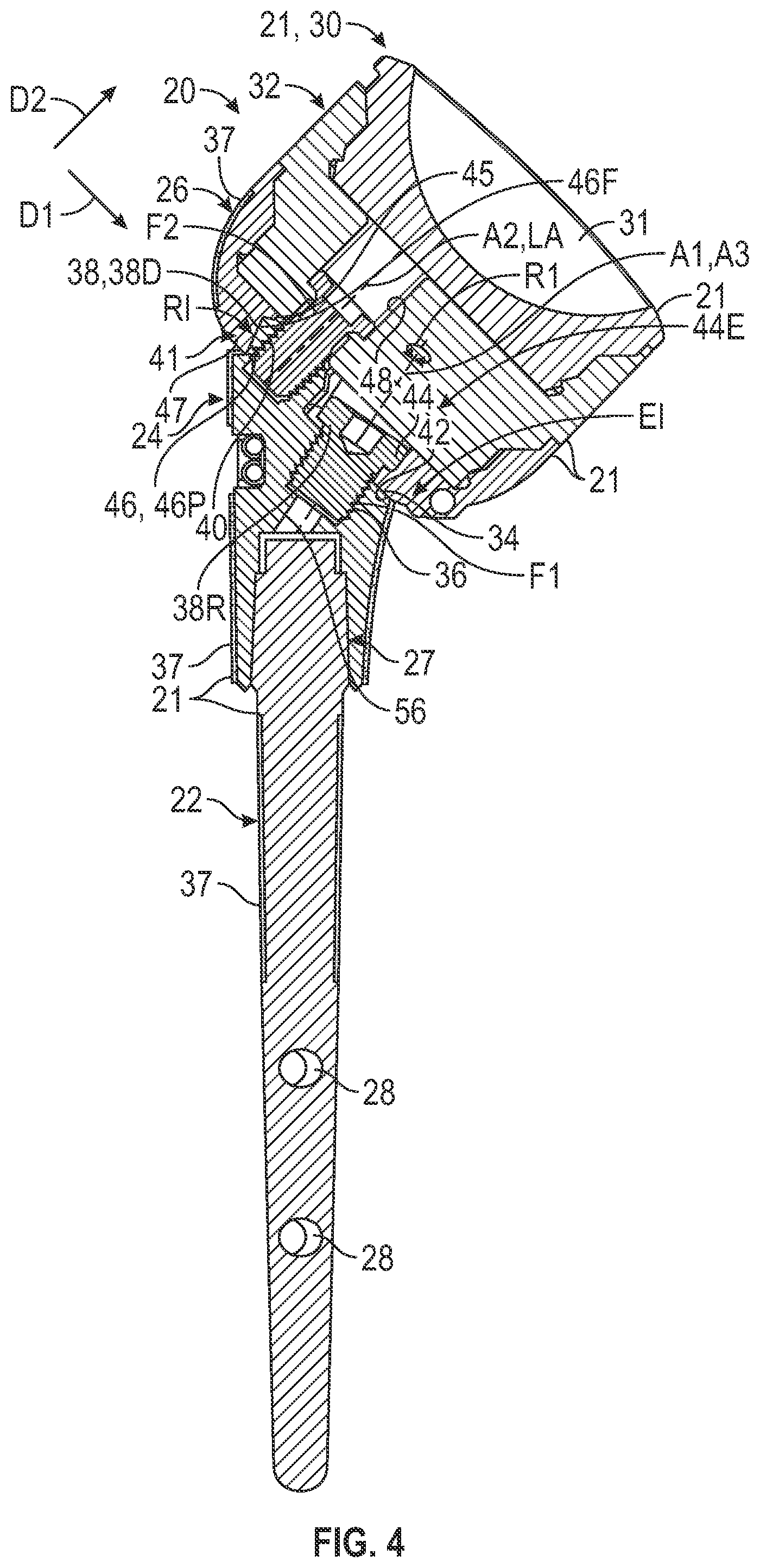 Patent US12496192 Figure 3 – Hydraulic taper separator for orthopaedic implant systems and methods of disassembly