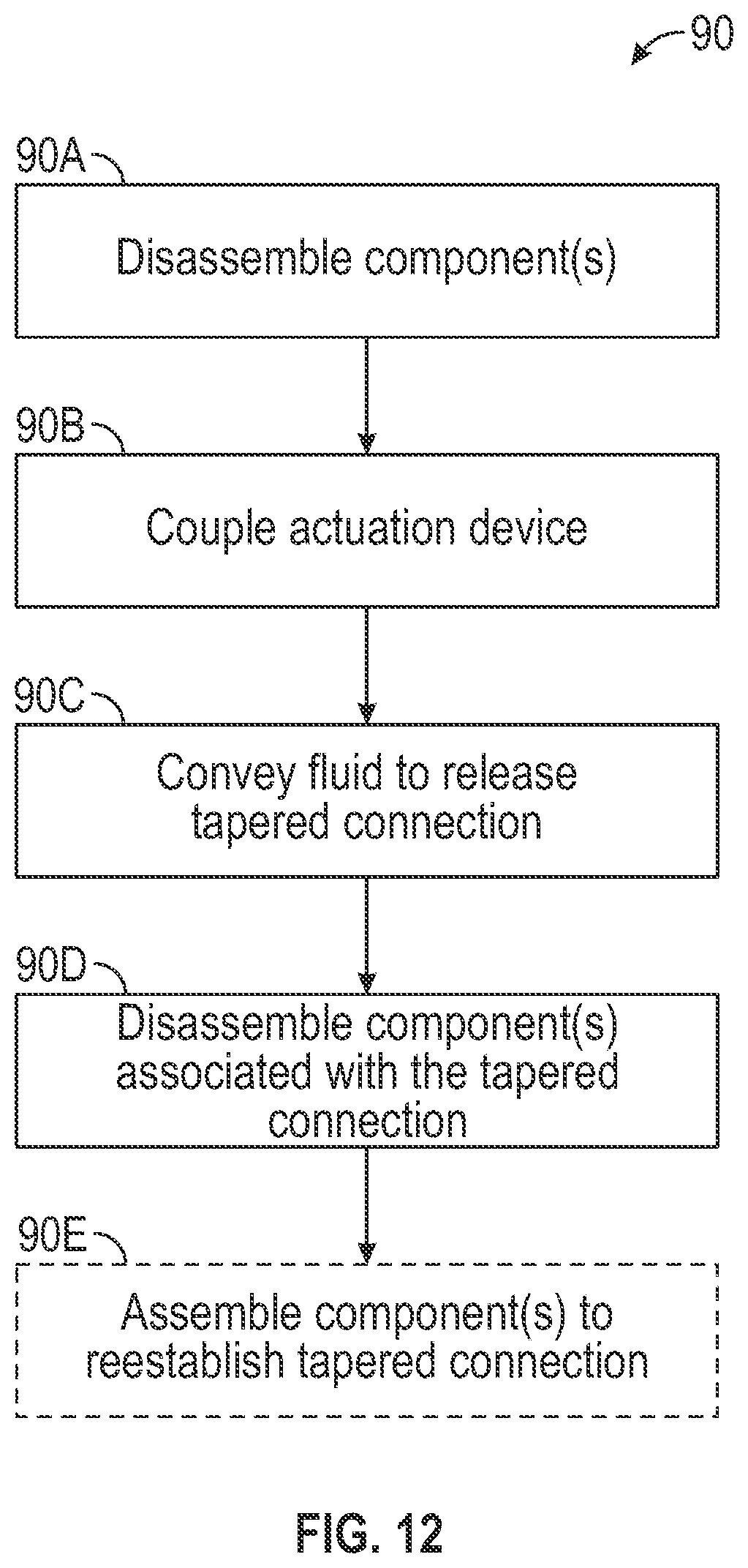 Patent US12496192 Figure 8 – Hydraulic taper separator for orthopaedic implant systems and methods of disassembly