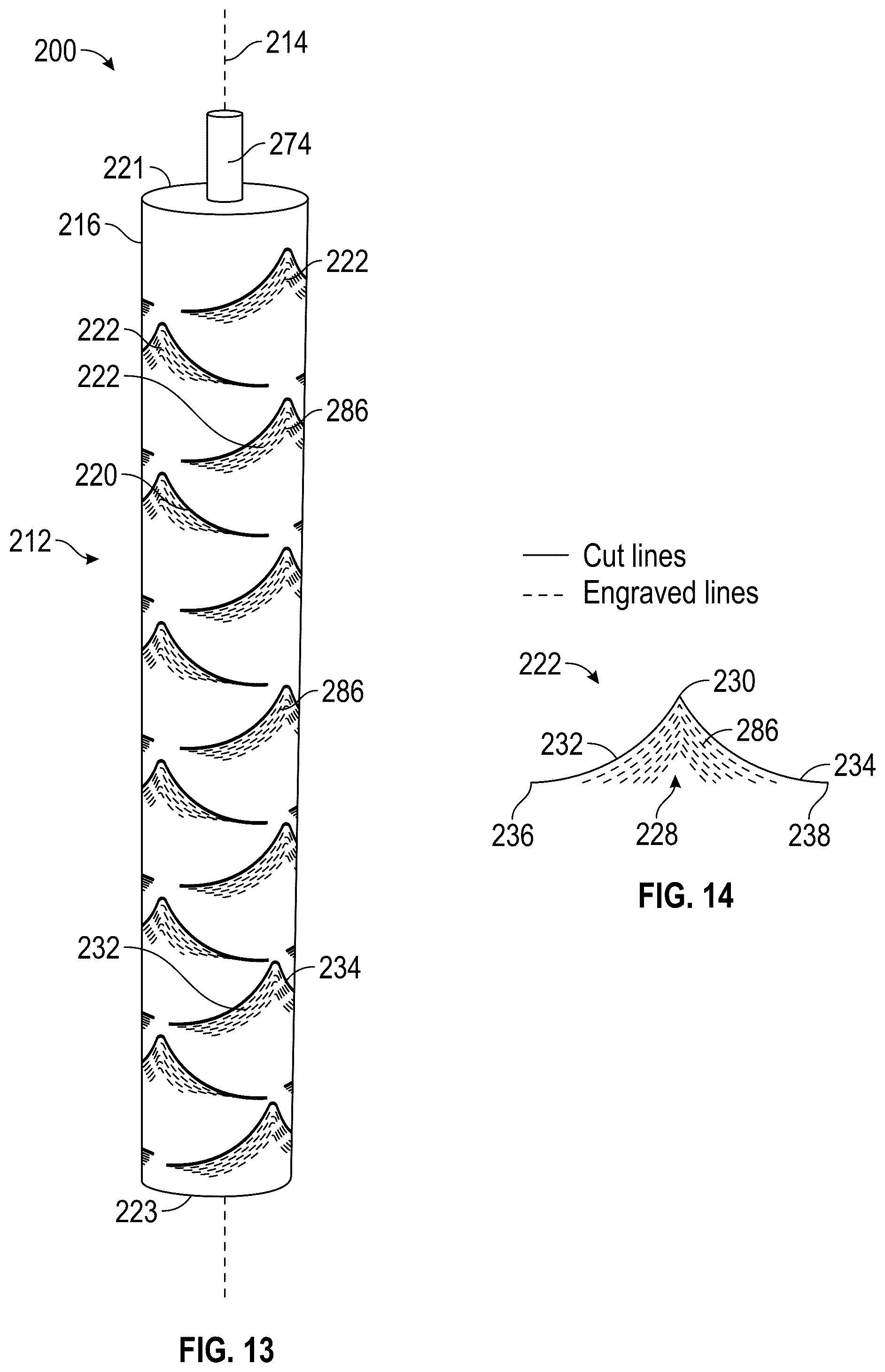 Patent US12496200 Figure 6 – Kirigami-inspired stents for sustained local delivery of therapeutics