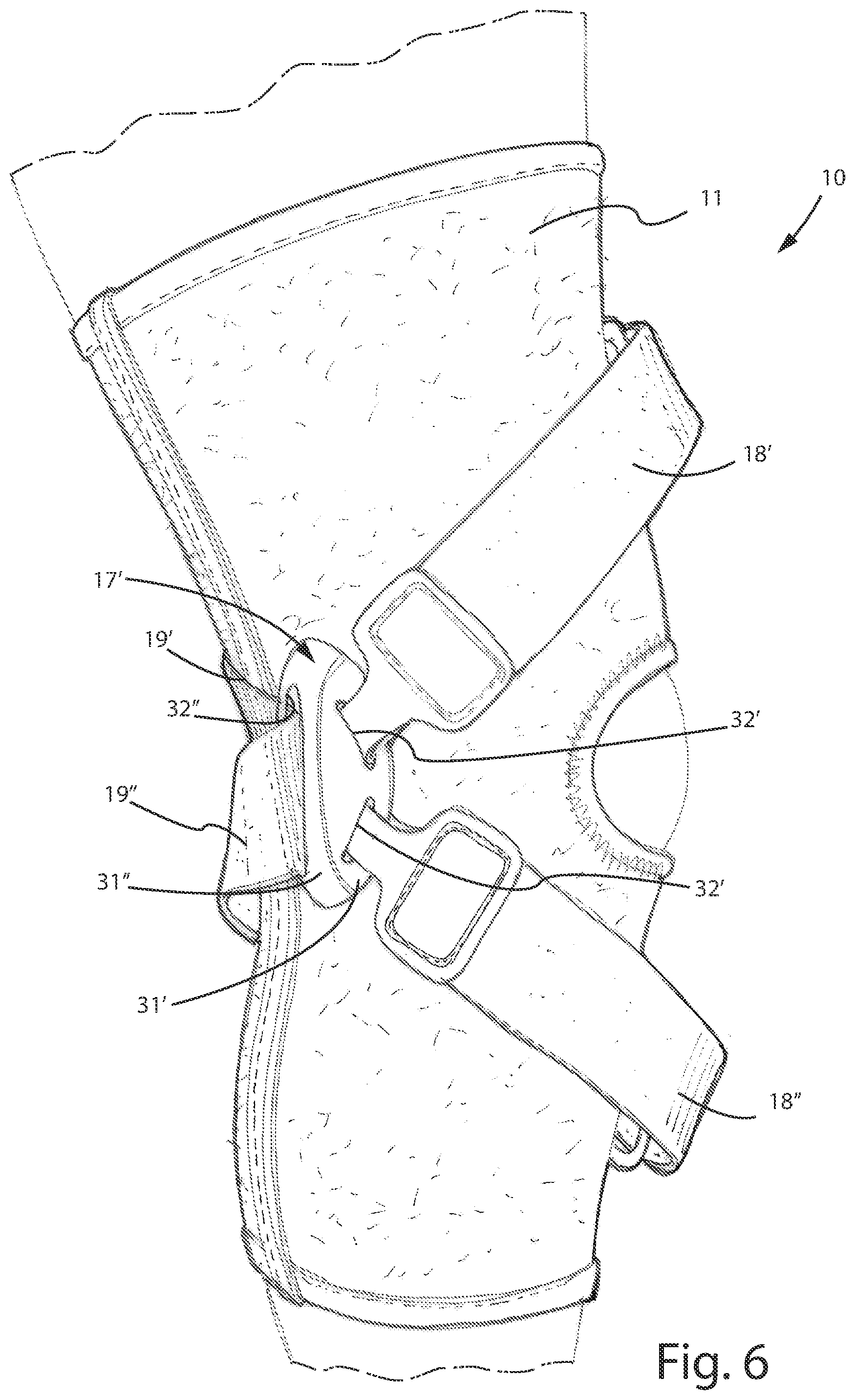 Patent US12496205 Figure 6 – Knee brace for the treatment of gonarthrosis