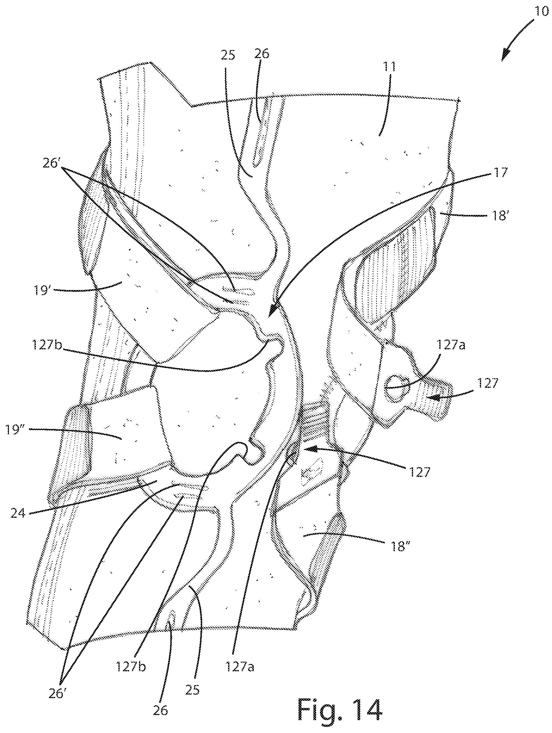 Patent US12496205 Figure 11 – Knee brace for the treatment of gonarthrosis
