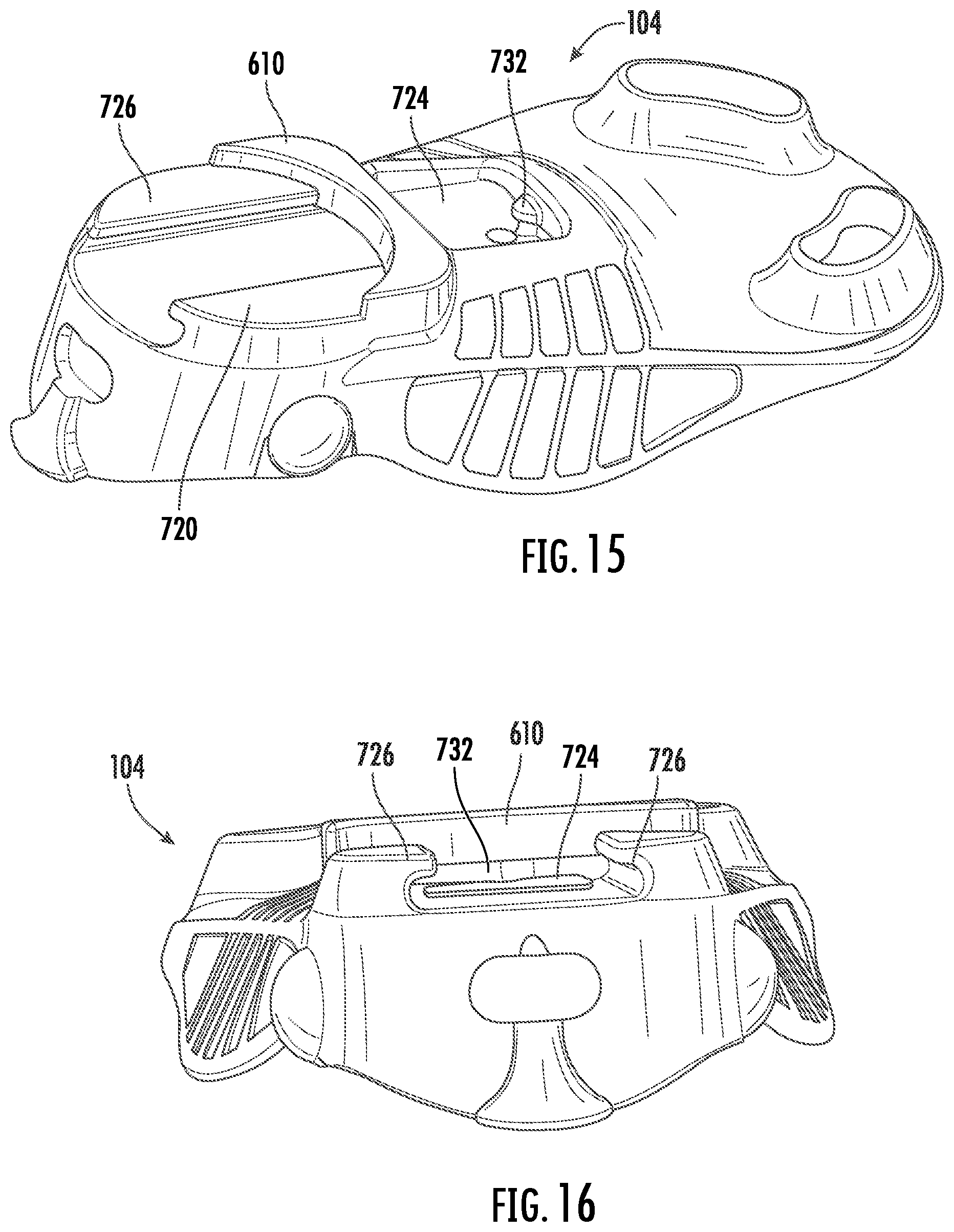 Patent US12496207 Figure 10 – Orthotic brace and clip attachment mechanism