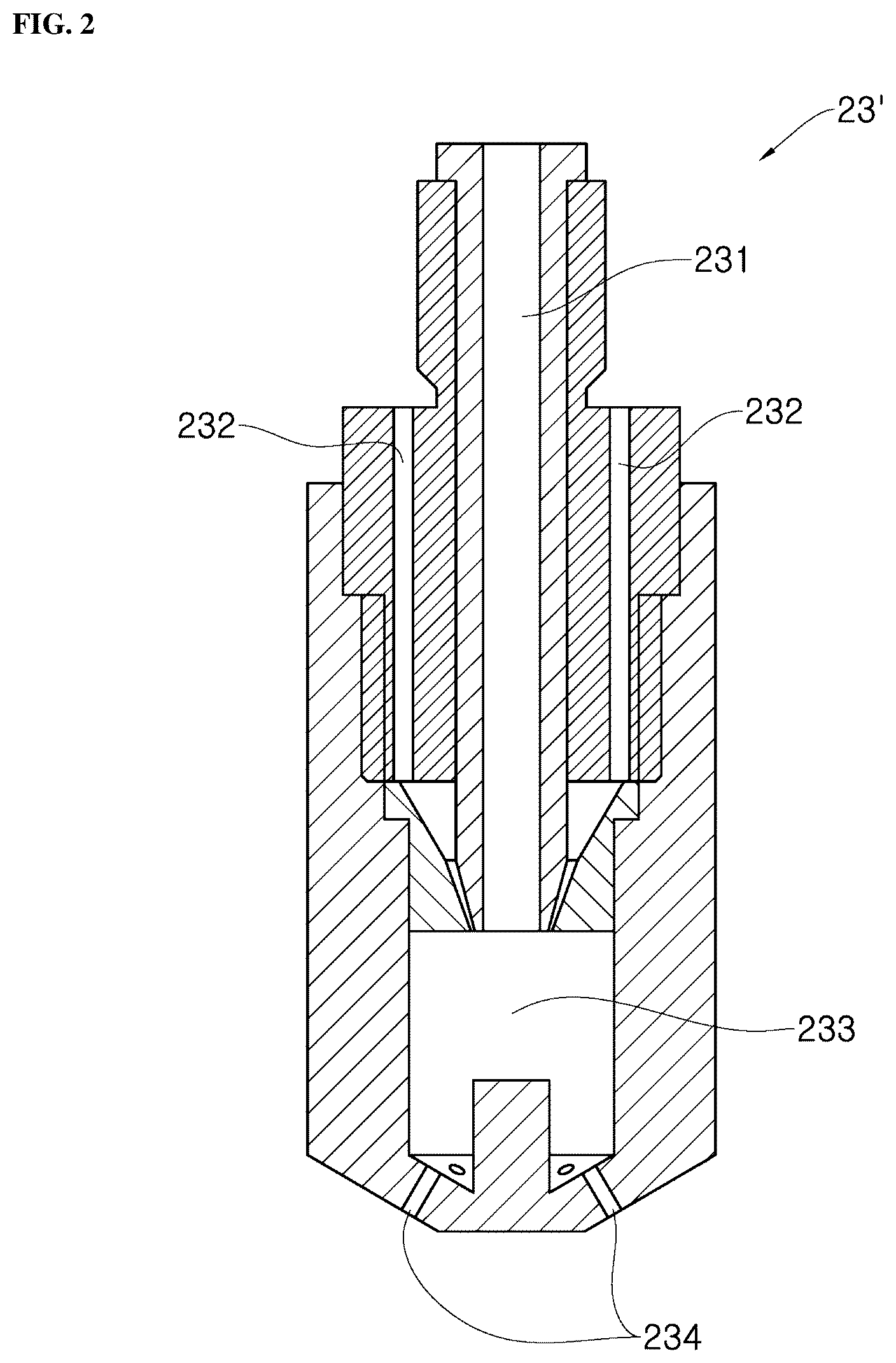 Patent US12496217 Figure 2 – System for circulating hyperthermic pressurized gas in peritoneal cavity, and intraperitoneal gas providing system including two-fluid nozzle
