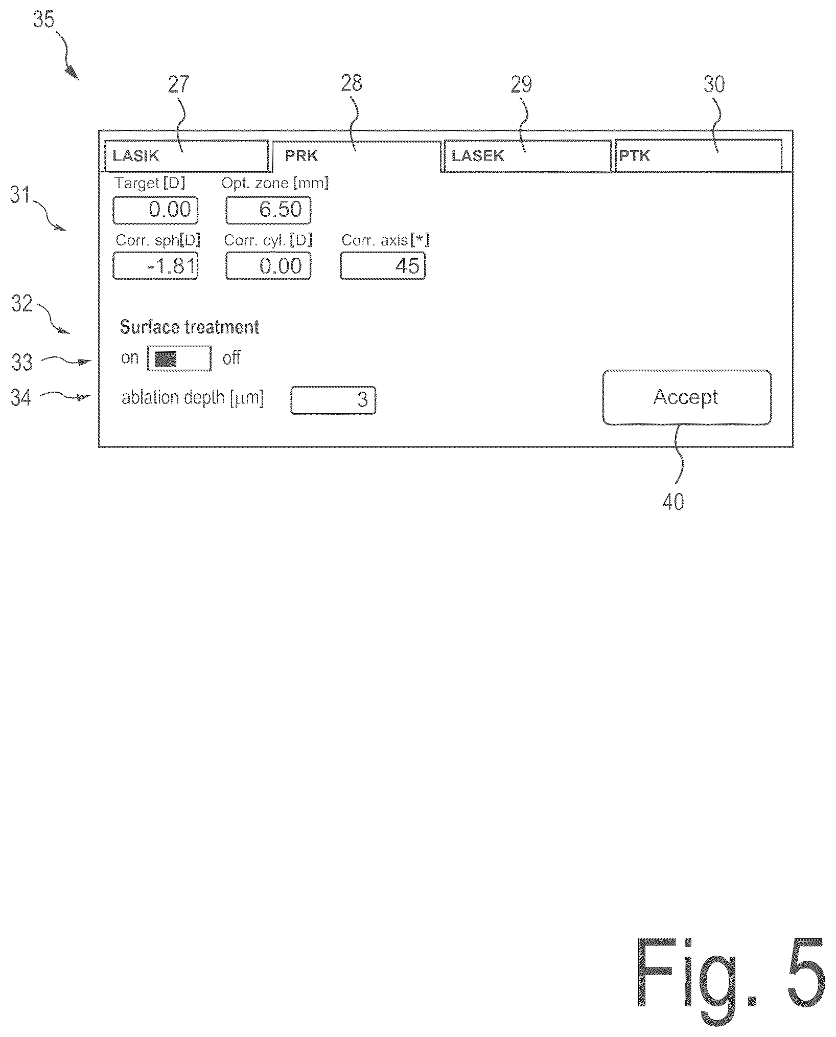 Patent US12496225 Figure 8 – Corneal refractive correction using a surface treatment after corneal reshaping