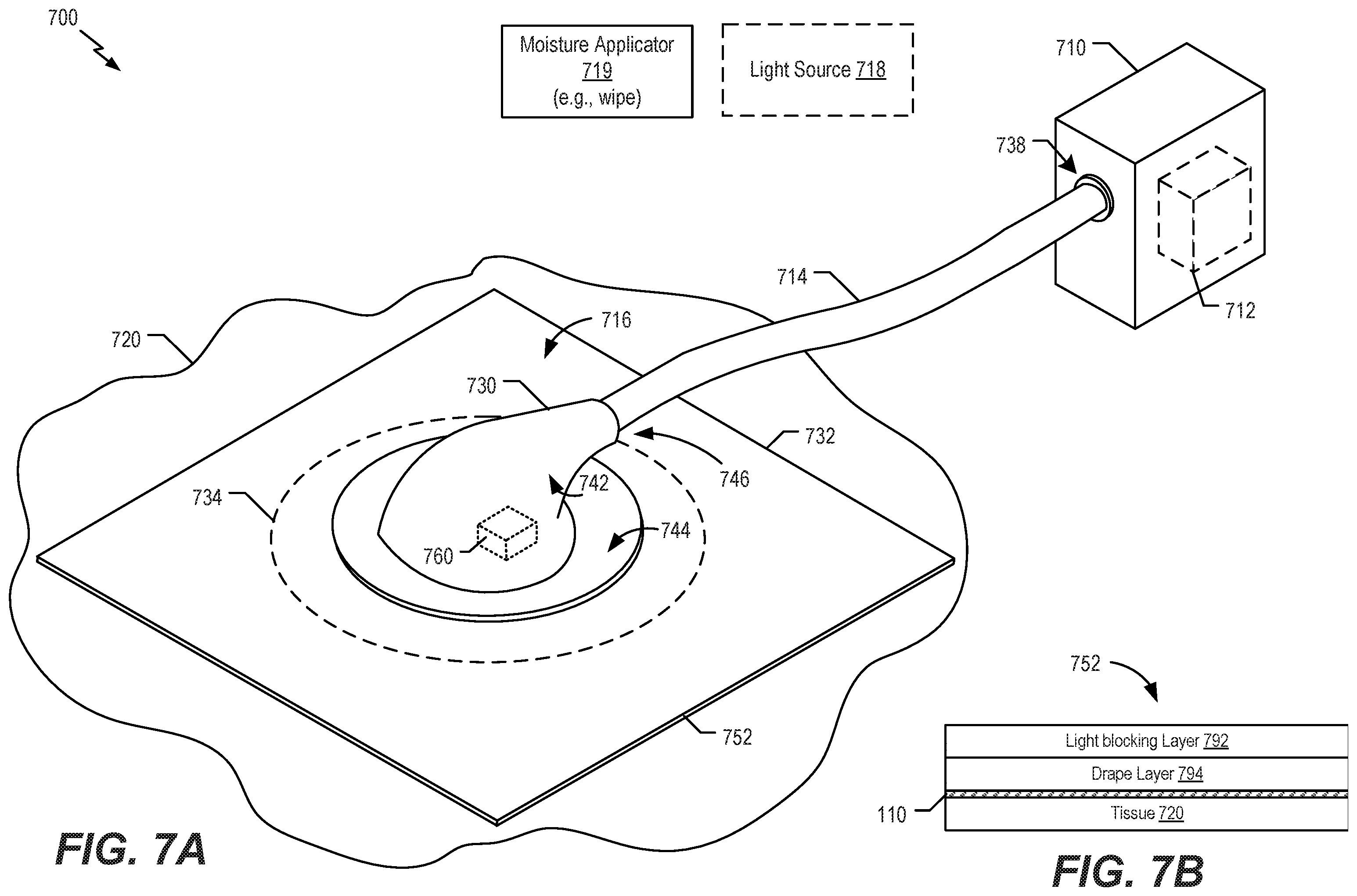 Patent US12496230 Figure 9 – Moisture and electromagnetic radiation switchable adhesive and apparatuses, systems, and methods therefore