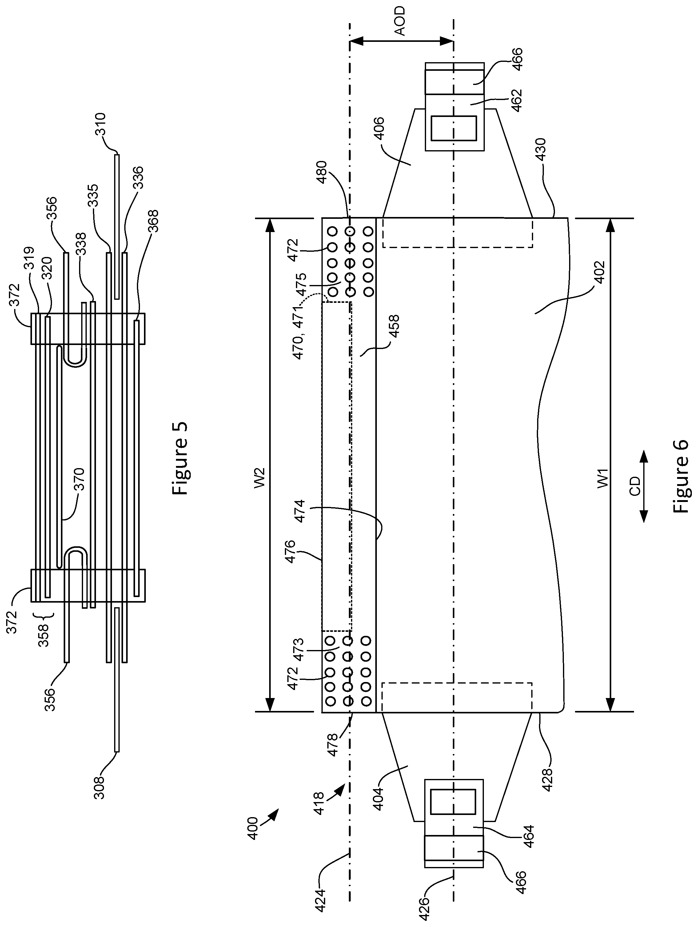 Patent US12496232 Figure 5 – Absorbent article having a waist gasketing element