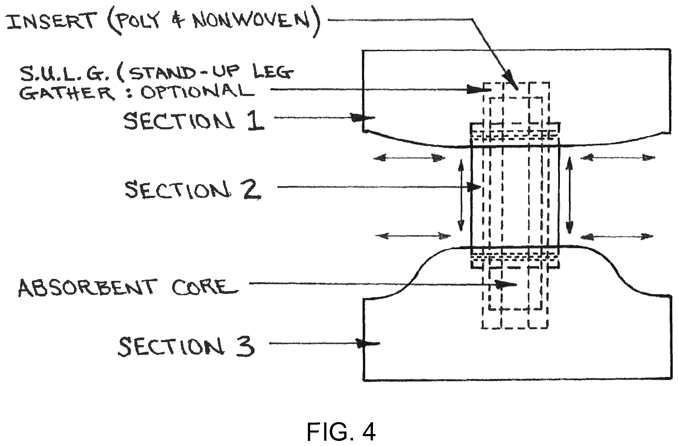 Patent US12496233 Figure 4 – Multi-purpose disposable underwear