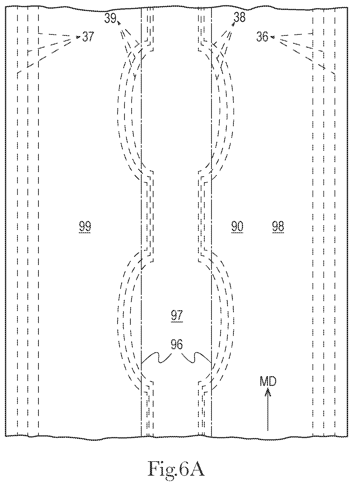 Patent US12496235 Figure 15 – Disposable absorbent pants with advantageous stretch and manufacturability features, and methods for manufacturing the same