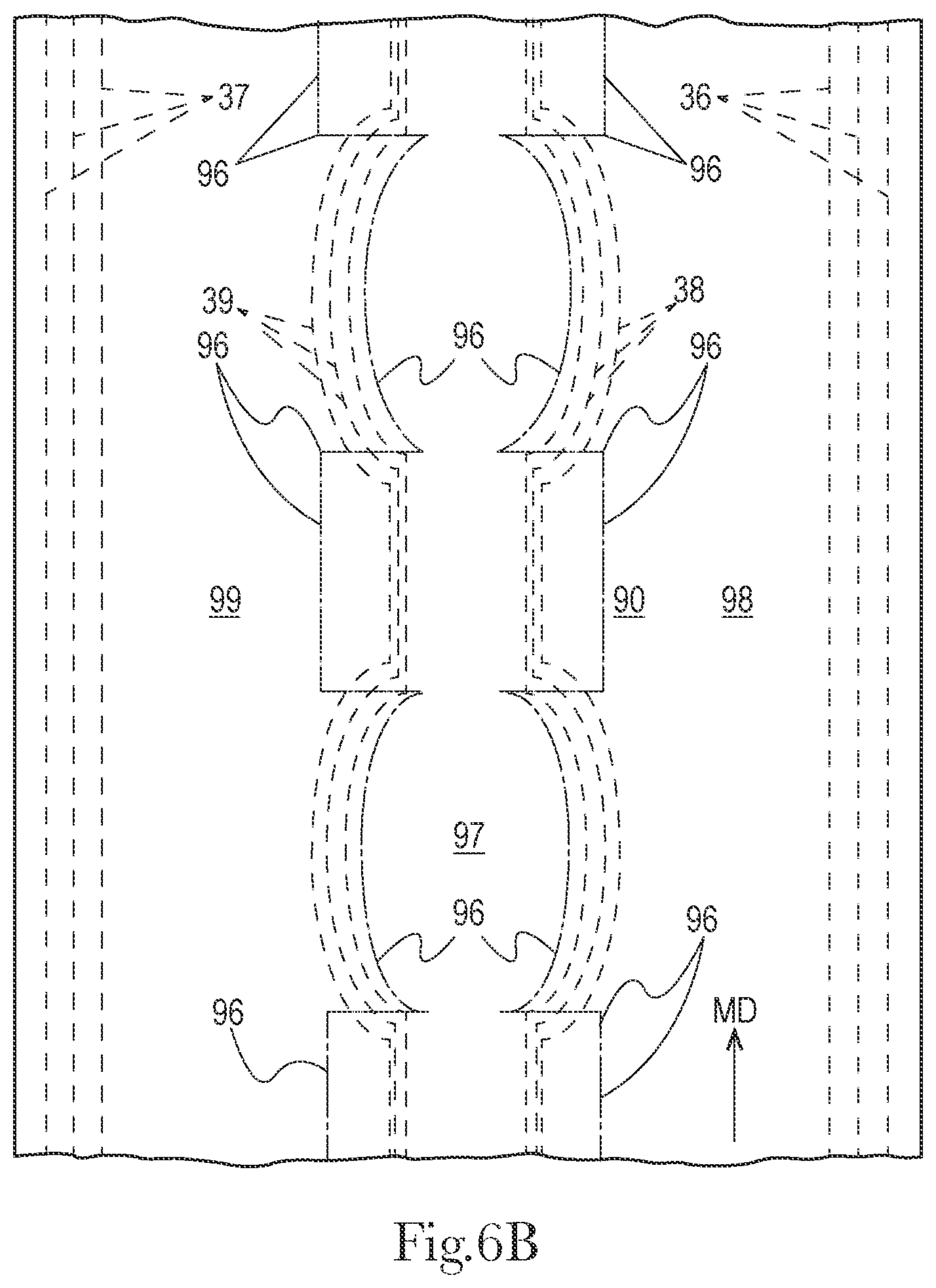 Patent US12496235 Figure 16 – Disposable absorbent pants with advantageous stretch and manufacturability features, and methods for manufacturing the same